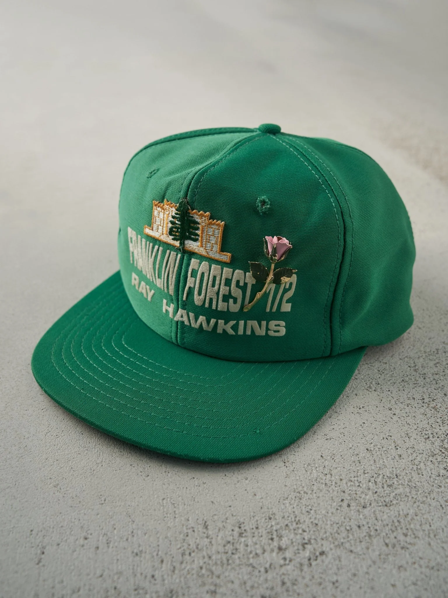 Vintage 80s Green Franklin Forest 172 Snapback Hat - Image 2
