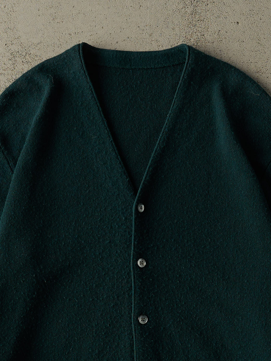 Vintage 80s Green Knit Cardigan (L) - Image 2