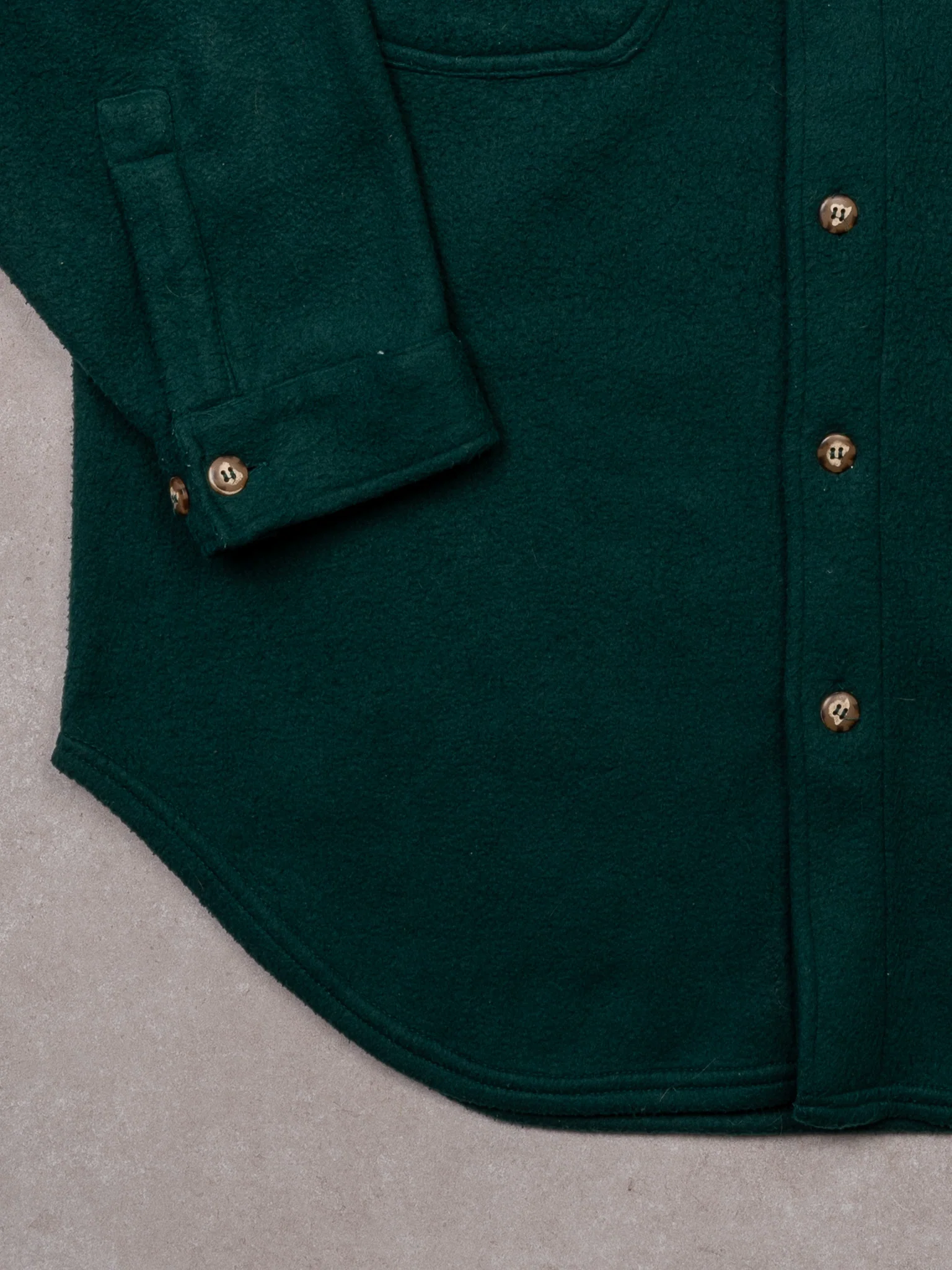 Vintage 80s Green Northwest Fleece Button Up (L) - Image 3