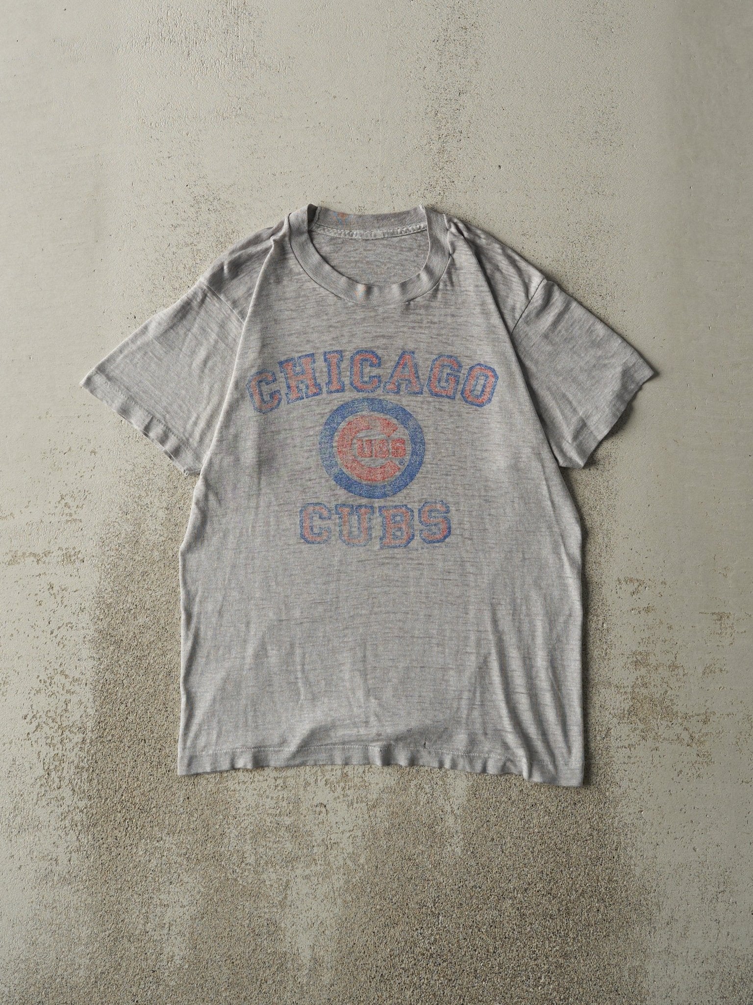Vintage 80s Grey Chicago Cubs Tee (S)