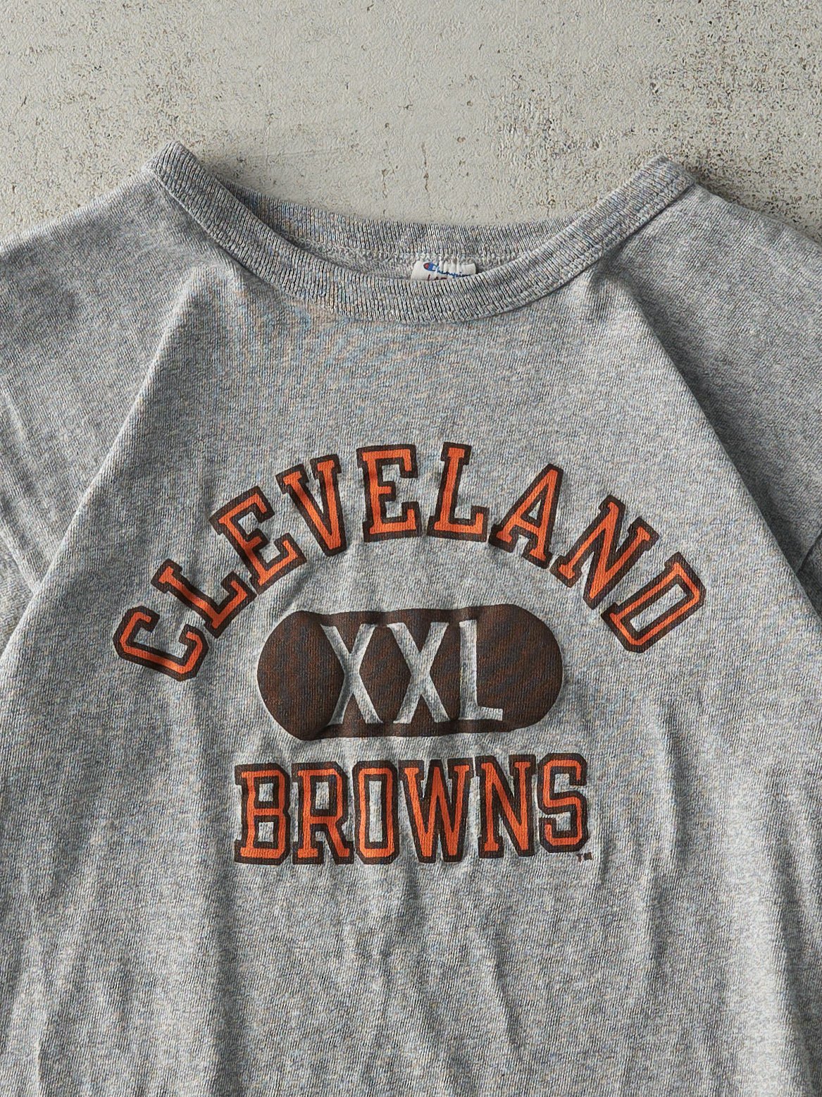 Vintage 80s Grey Cleveland Browns Champion Tee (S) - Image 2