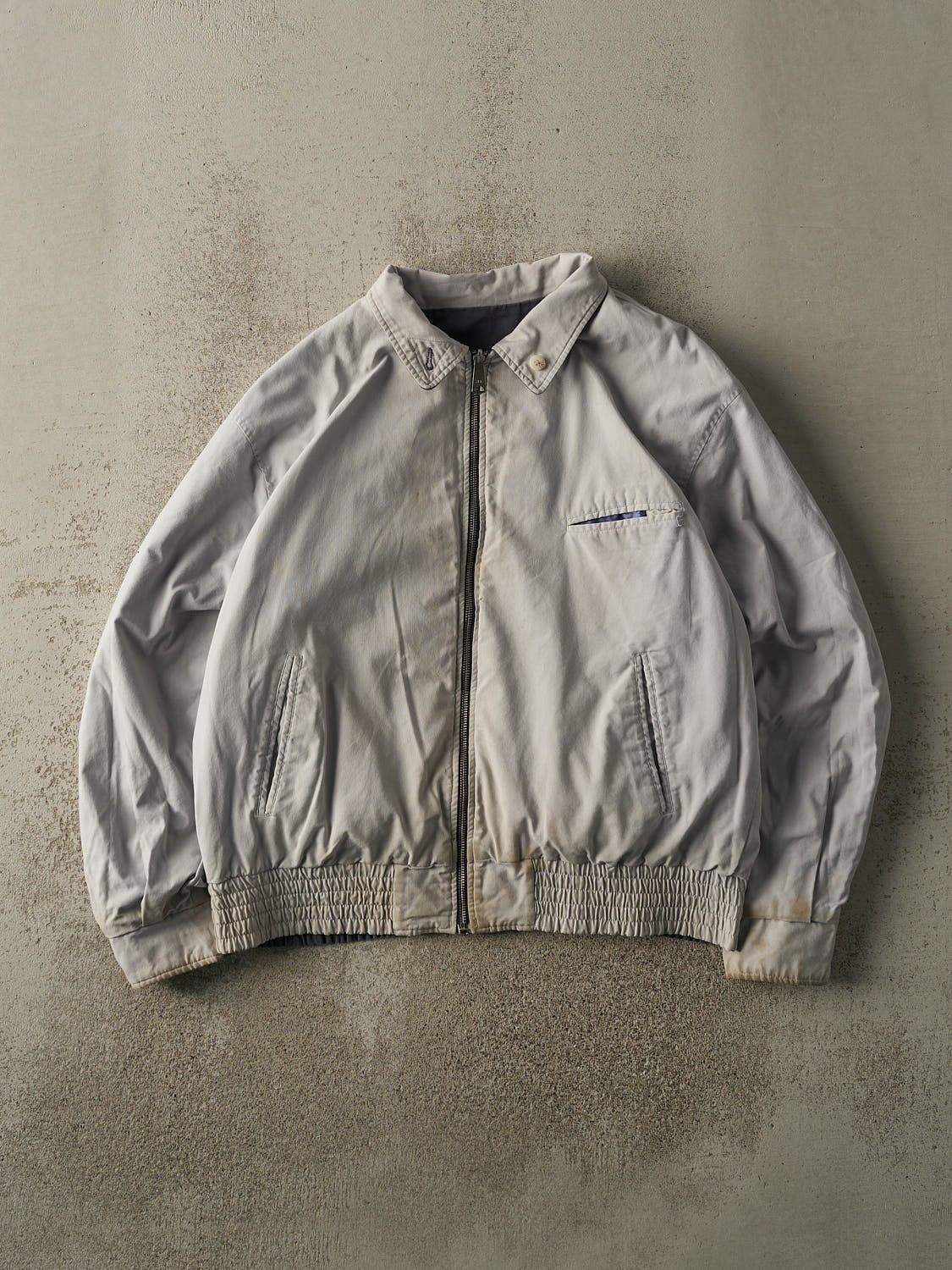 Vintage 80s Grey & Navy Reversible Jacket (L/XL) - Image 2