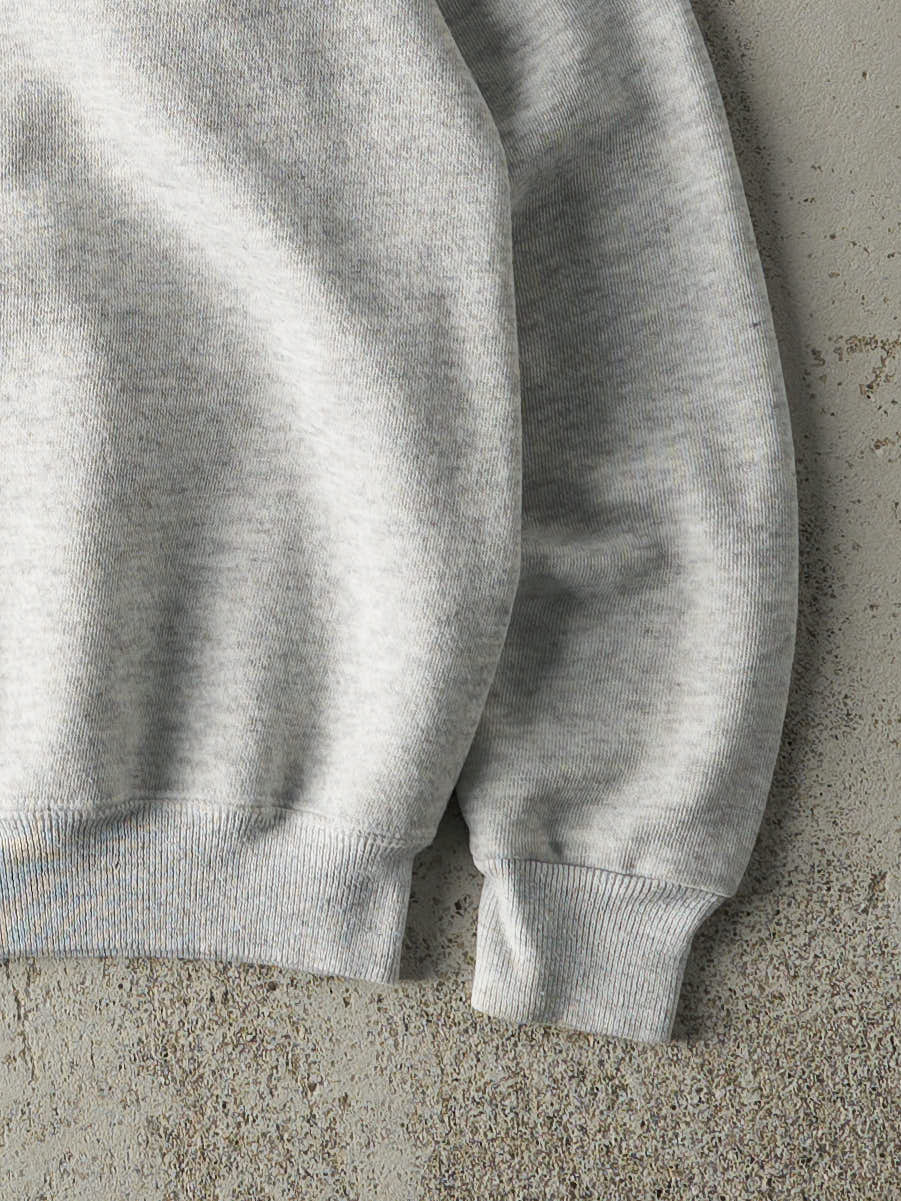 Vintage 80s Heather Grey Blank Crewneck (M) - Image 3