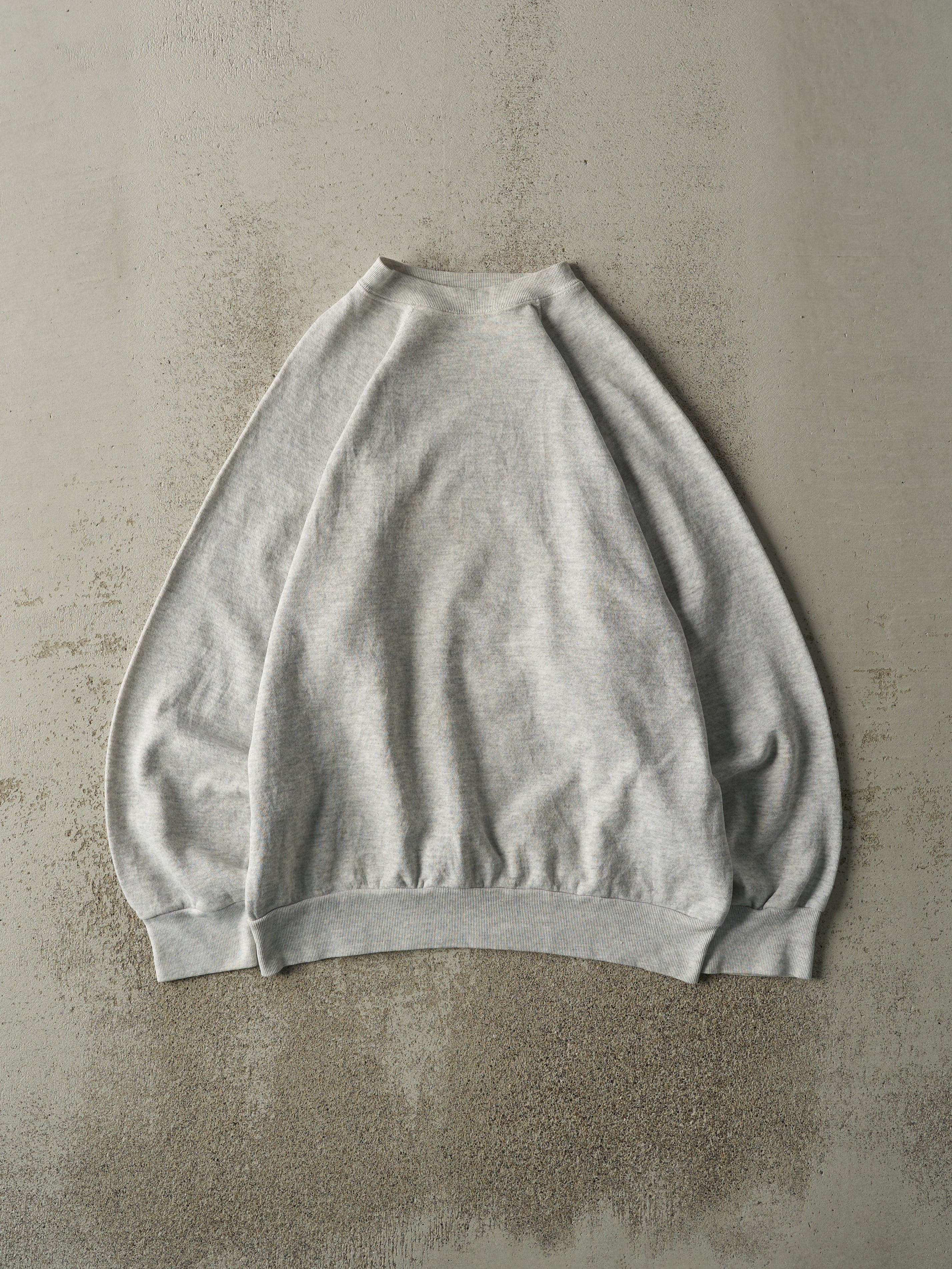 Vintage 80s Heather Grey Blank Crewneck (M/L)
