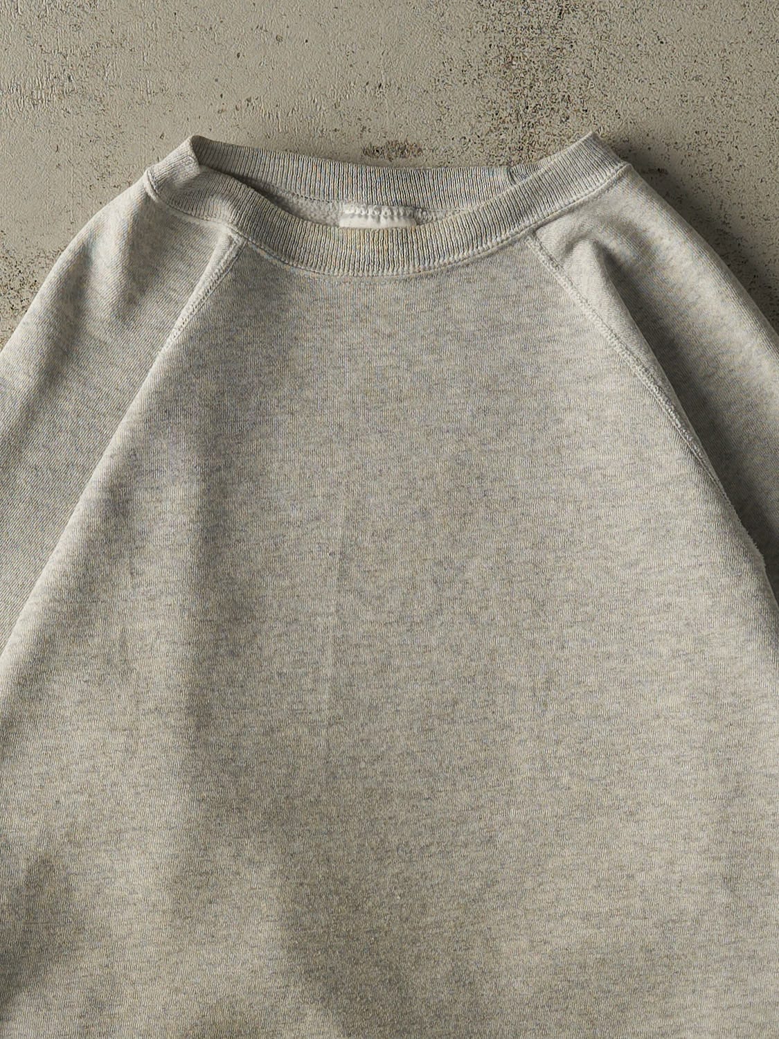 Vintage 80s Heather Grey Blank Crewneck (L) - Image 2