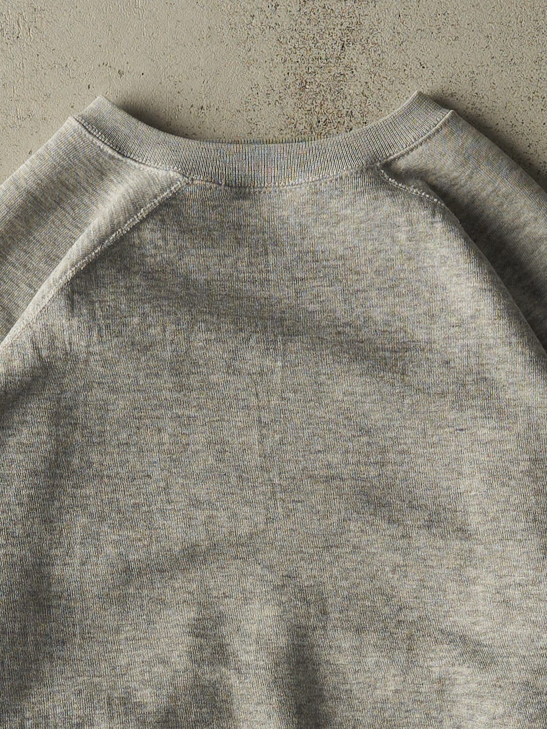 Vintage 80s Heather Grey Blank Crewneck (L/XL) - Image 2