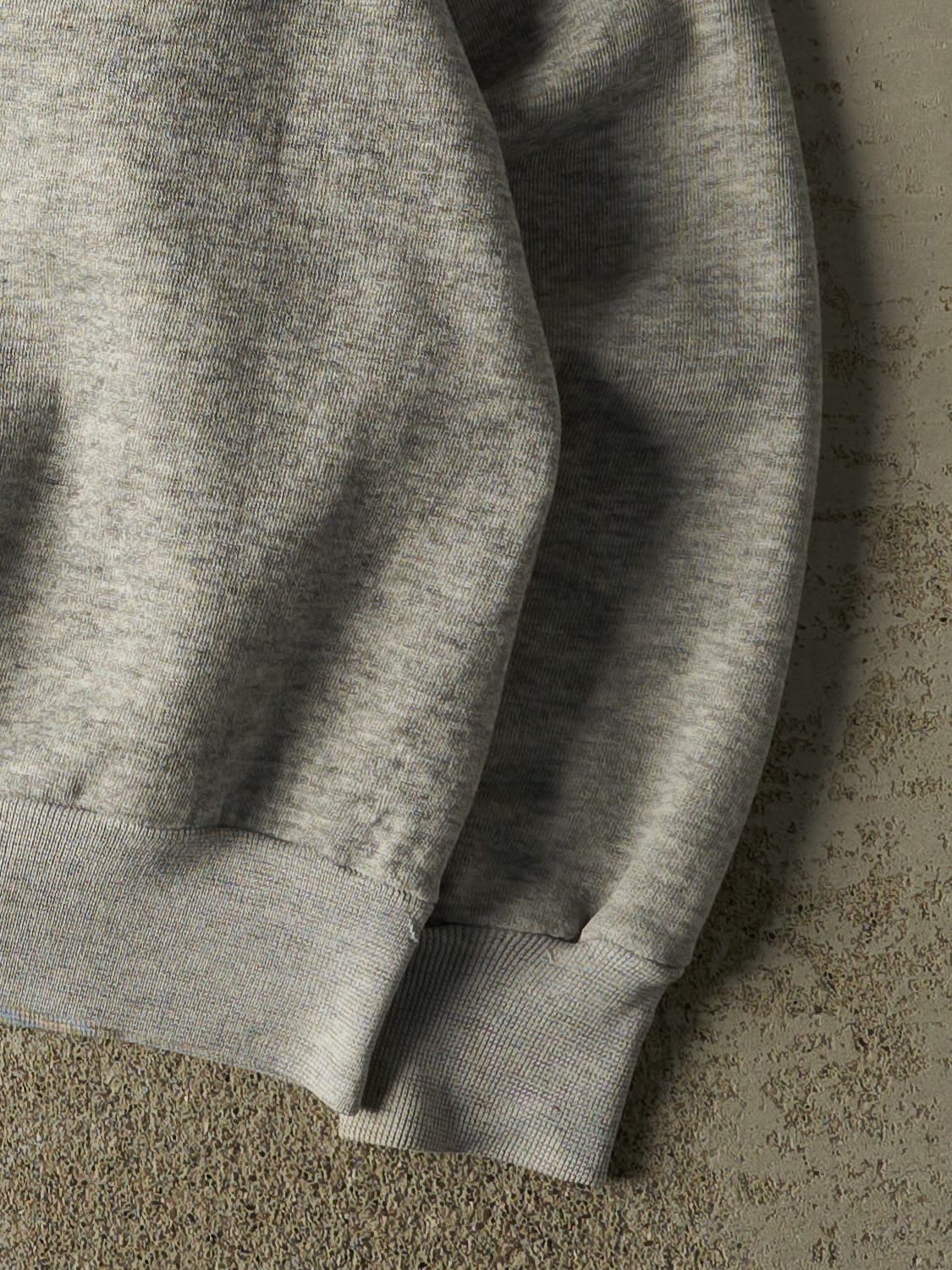 Vintage 80s Heather Grey Blank Crewneck (L/XL) - Image 3