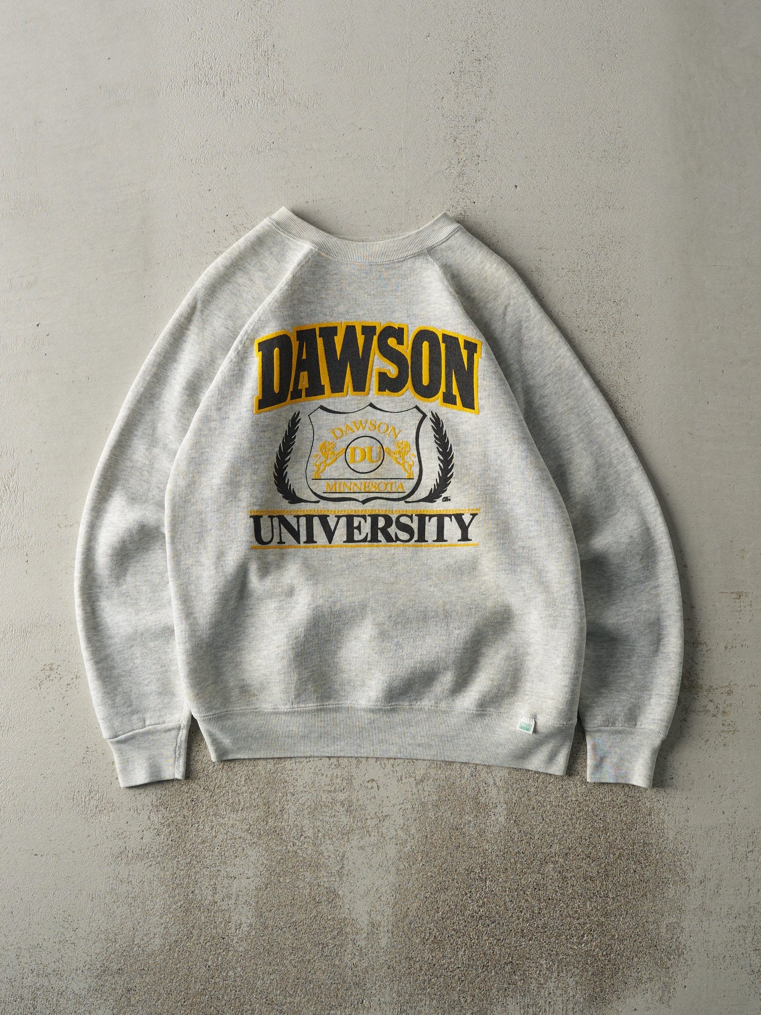 Vintage 80s Heather Grey Dawson University Crewneck (L)
