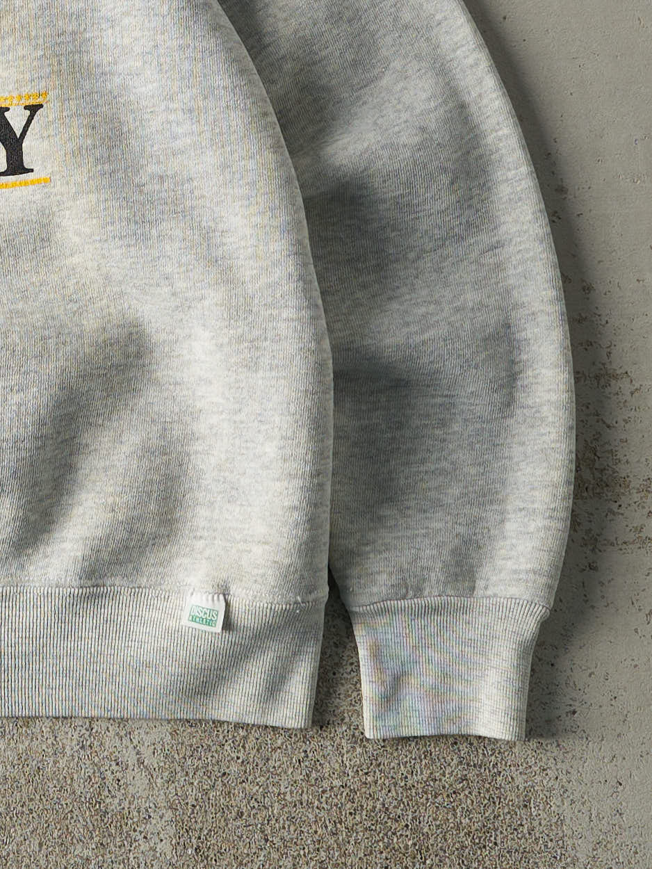 Vintage 80s Heather Grey Dawson University Crewneck (L) - Image 3
