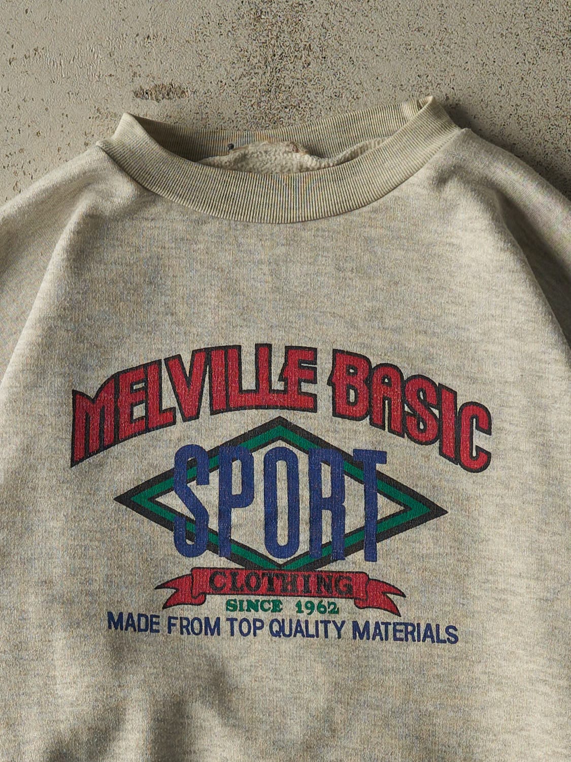 Vintage 80s Heather Grey Melville Basic Sport Crewneck (L) - Image 2