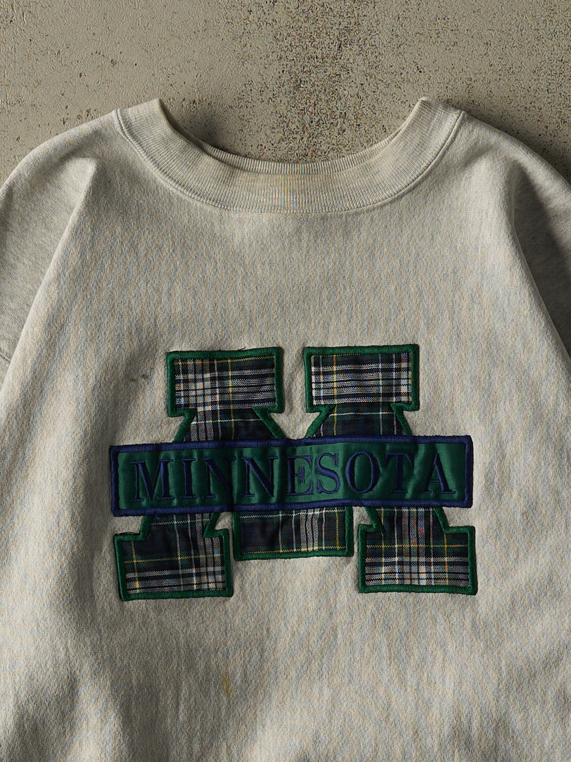 Vintage 80s Heather Grey Minnesota Crewneck (XL) - Image 2