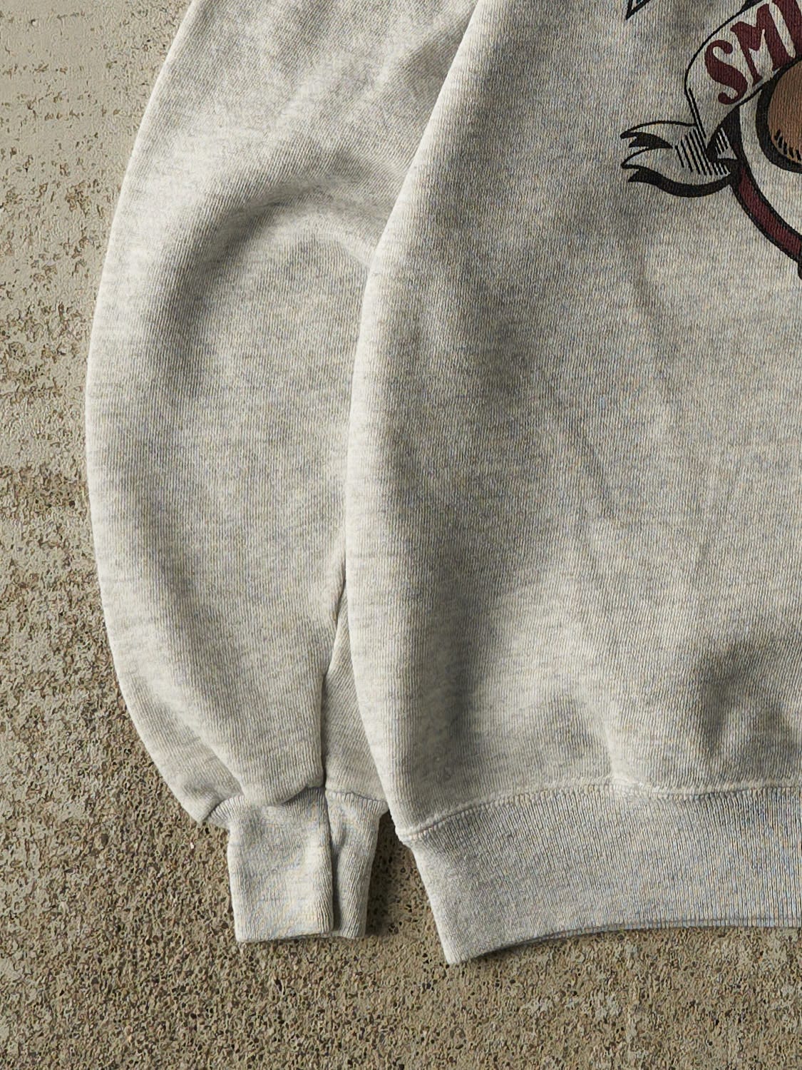Vintage 80s Heather Grey Smiling Moose University Crewneck (S) - Image 3