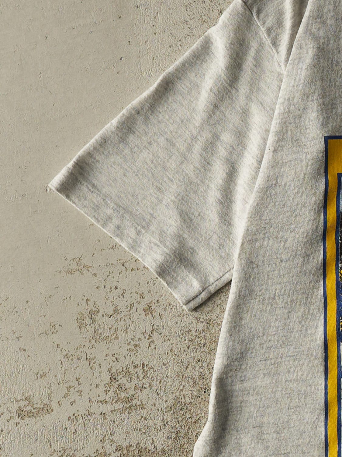 Vintage 80s Heather Grey Sunoco Racing Tee (S/M) - Image 3