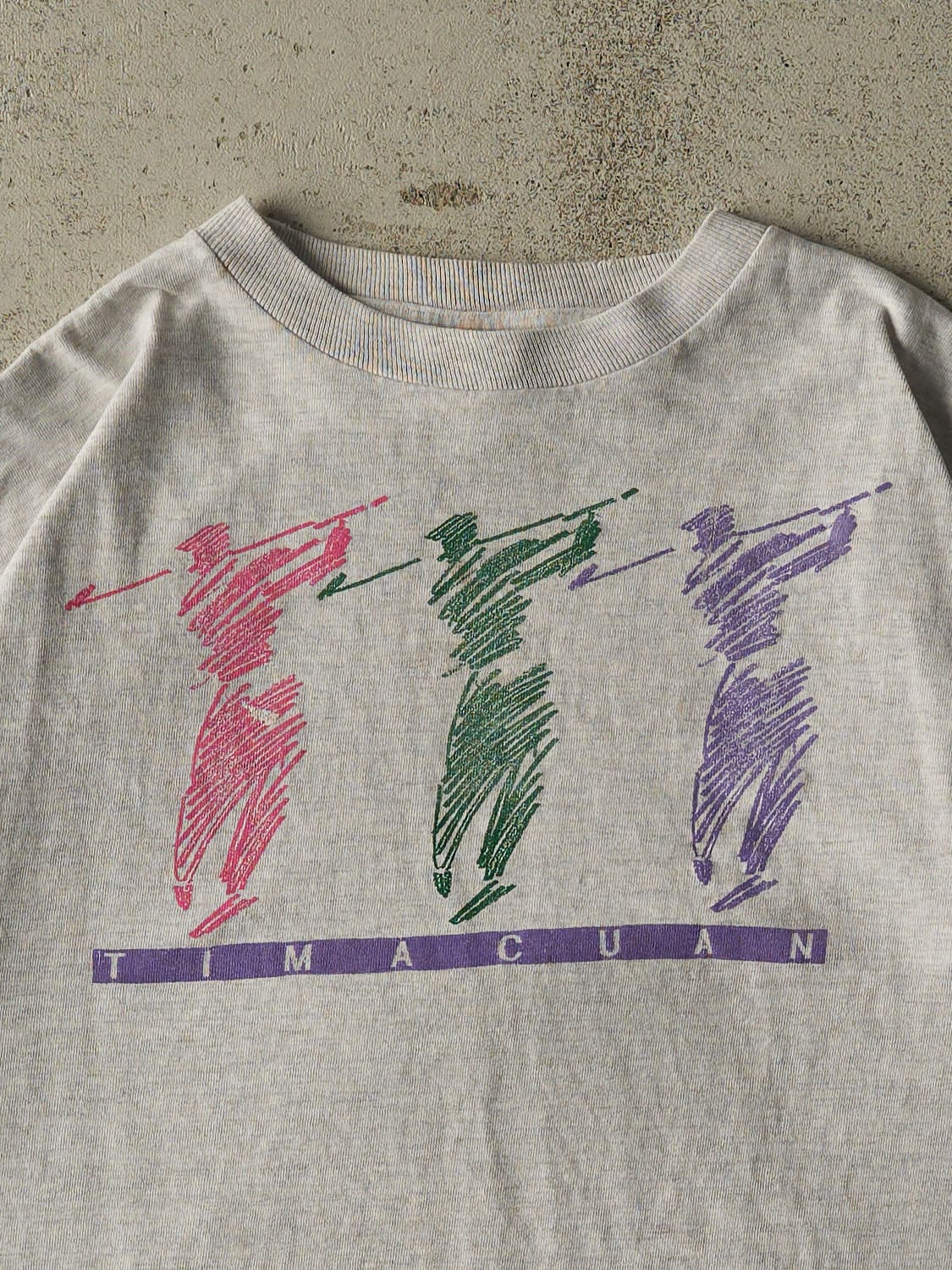 Vintage 80s Heather Grey Timacuan Golf Boxy Tee (M/L) - Image 2