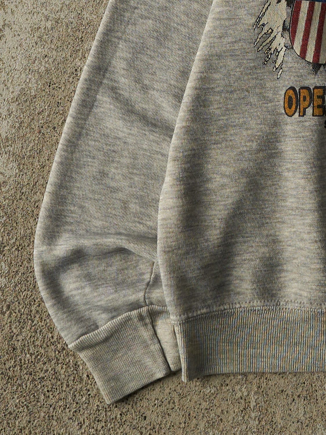 Vintage 80s Heather Grey US Army Operation Desert Storm Crewneck (XXS/XS) - Image 3