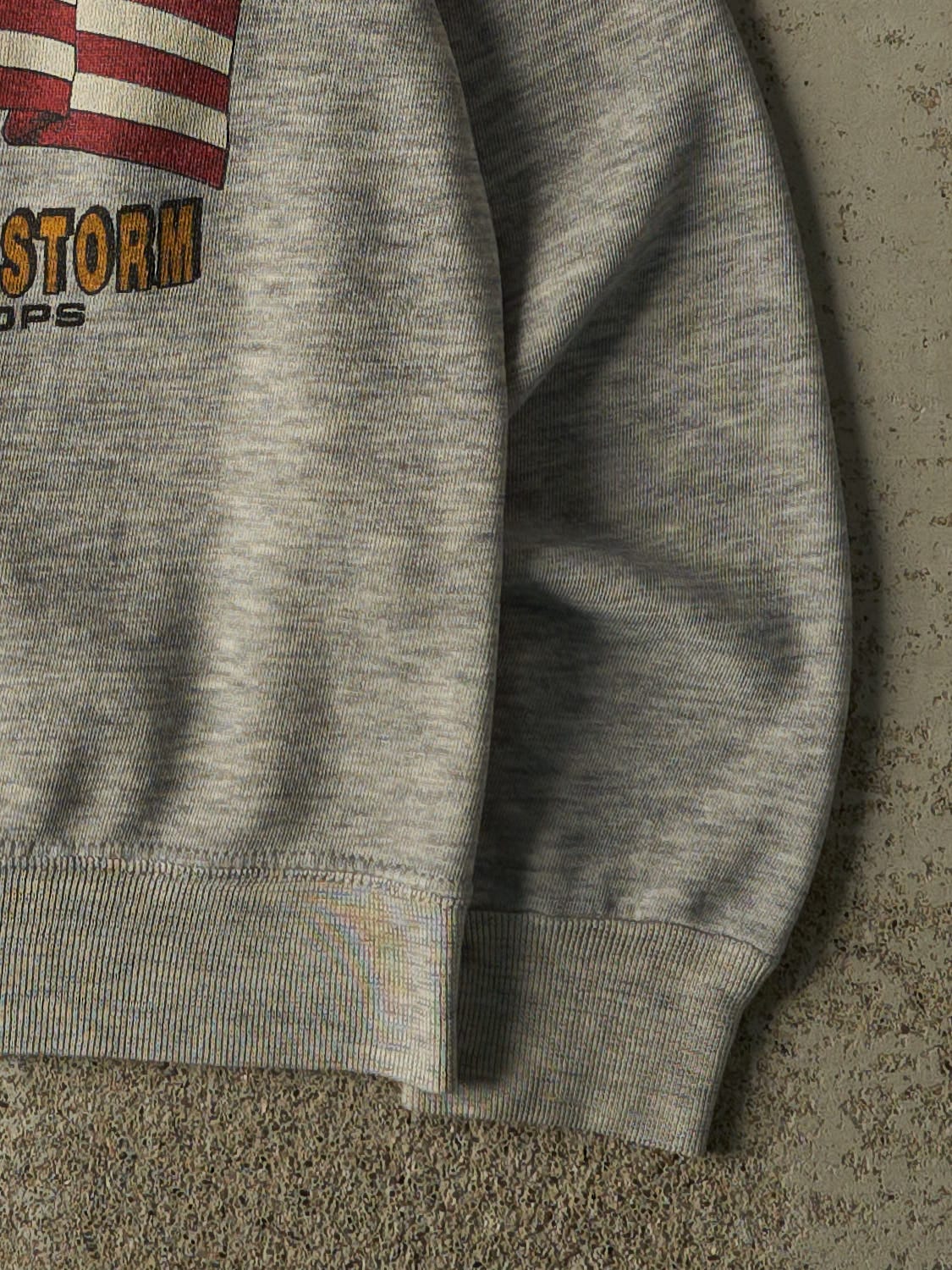 Vintage 80s Heather Grey US Army Operation Desert Storm Crewneck (XXS/XS) - Image 4