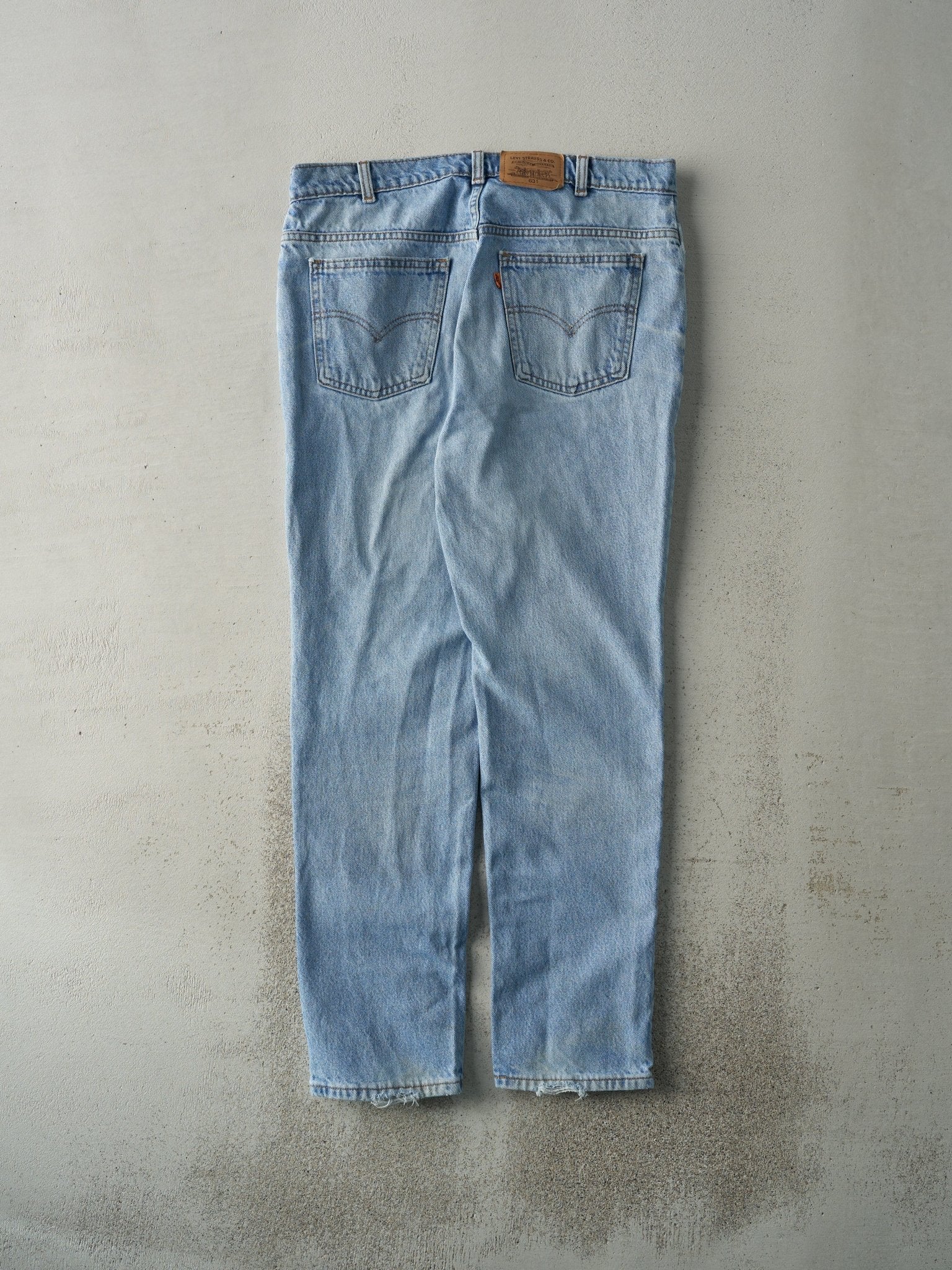 Vintage 80s Light Wash Levi's 631 Orange Tab Jeans (34x30) - Image 2