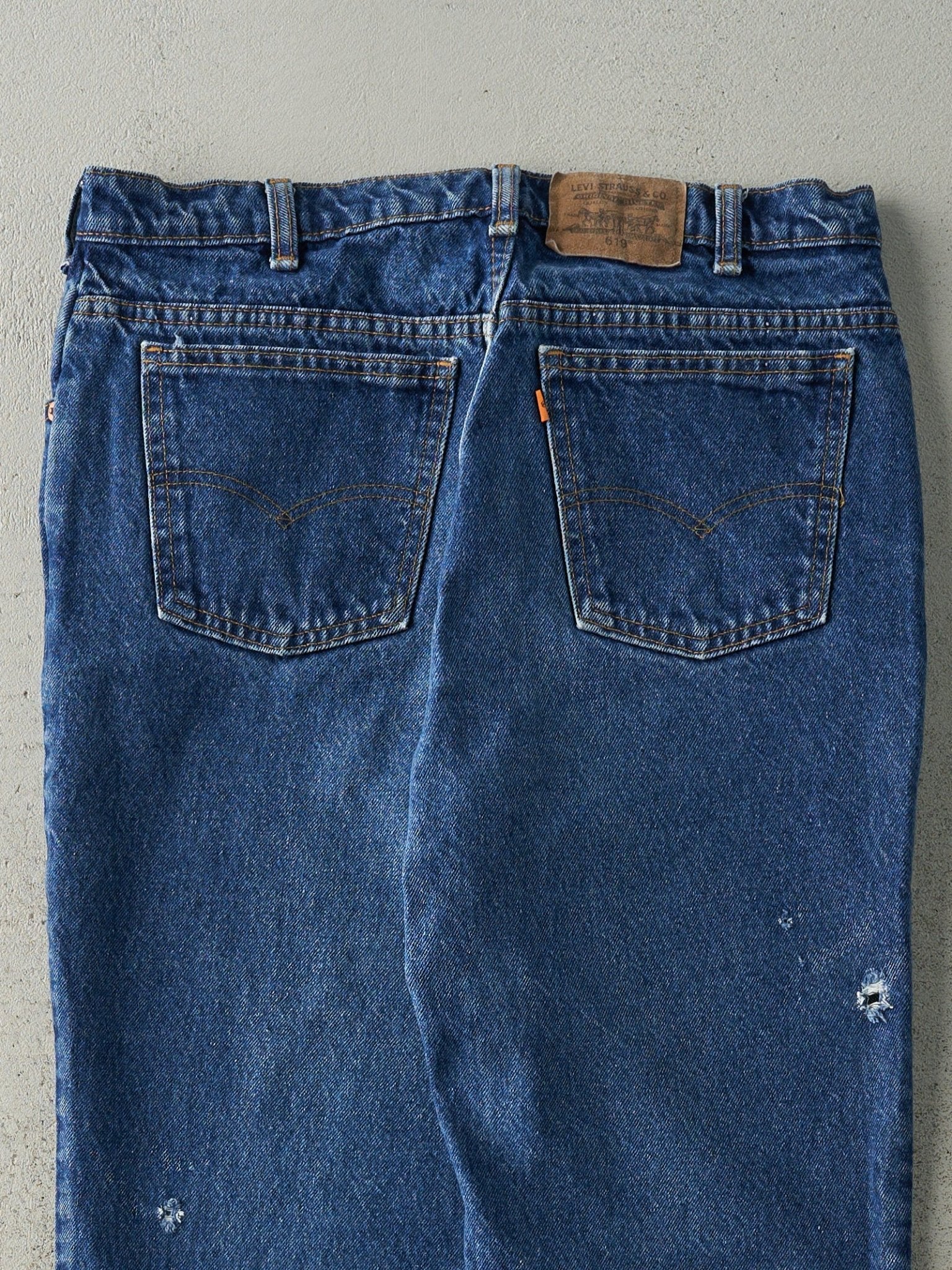 Vintage 80s Mid Wash Levi's 619 Orange Tab Jeans (33x30.5) - Image 4