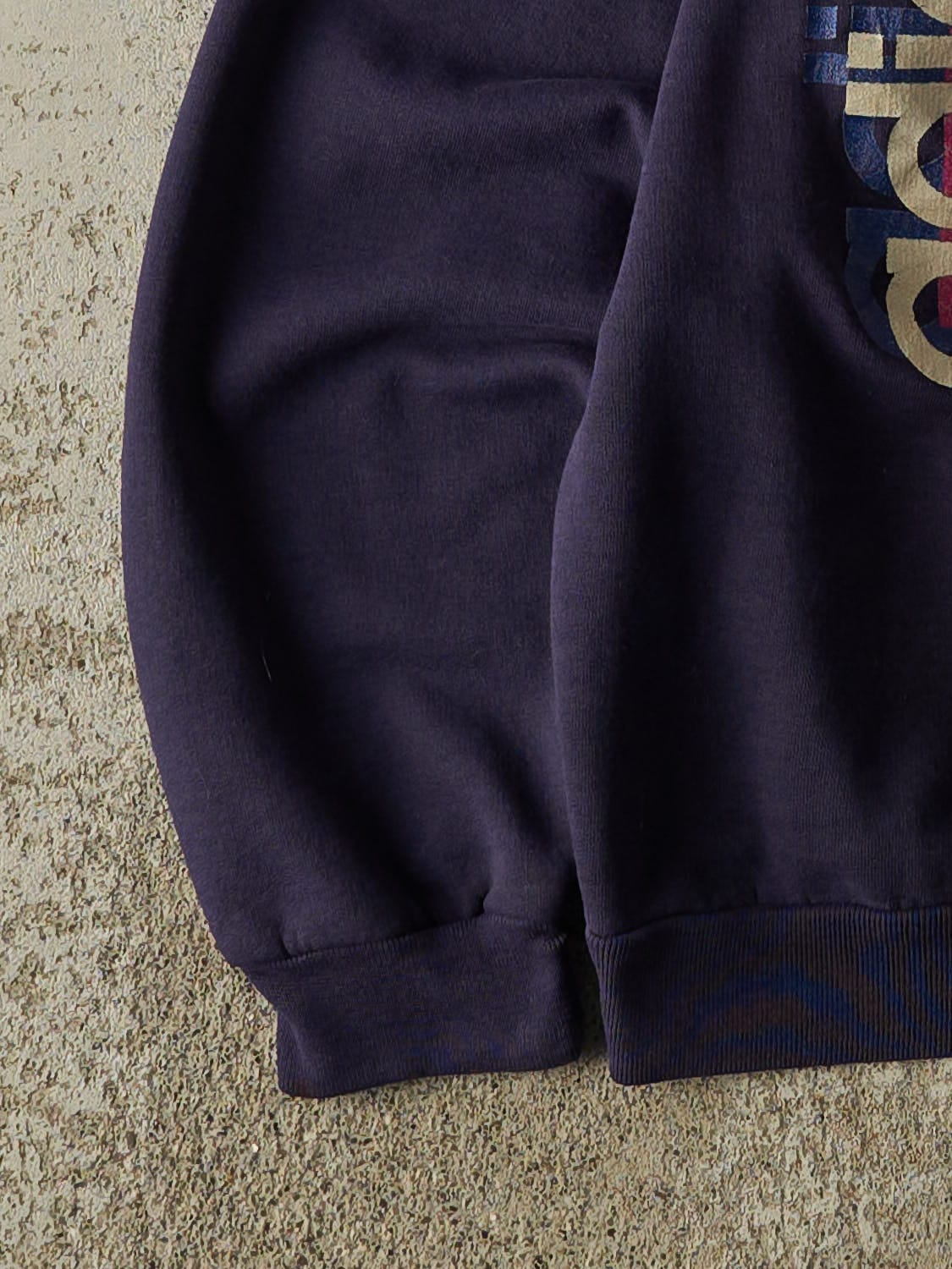 Vintage 80s Navy Blue Adidas Crewneck (XS/S) - Image 3