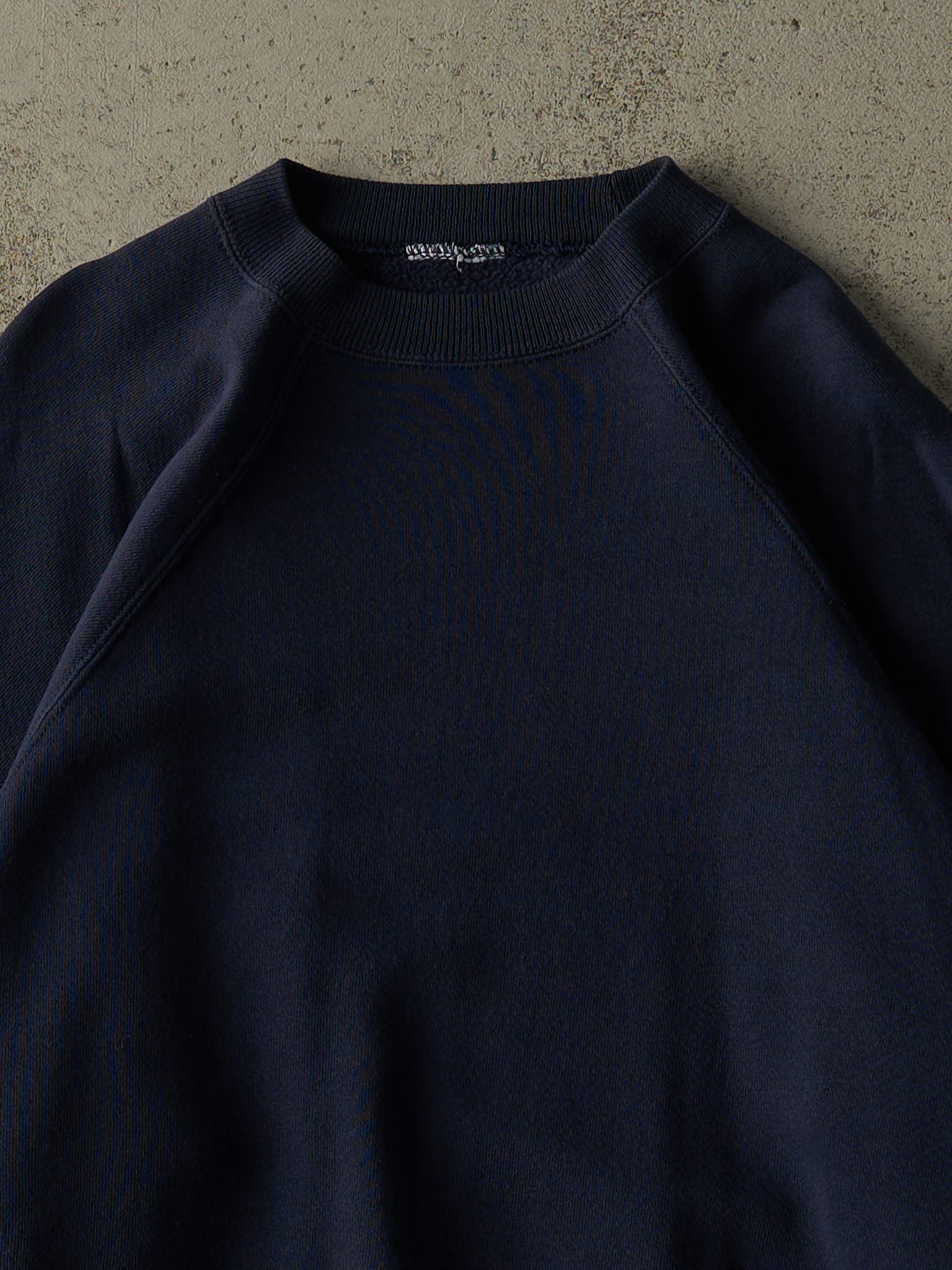 Vintage 80s Navy Blue Blank Crewneck (M/L) - Image 2