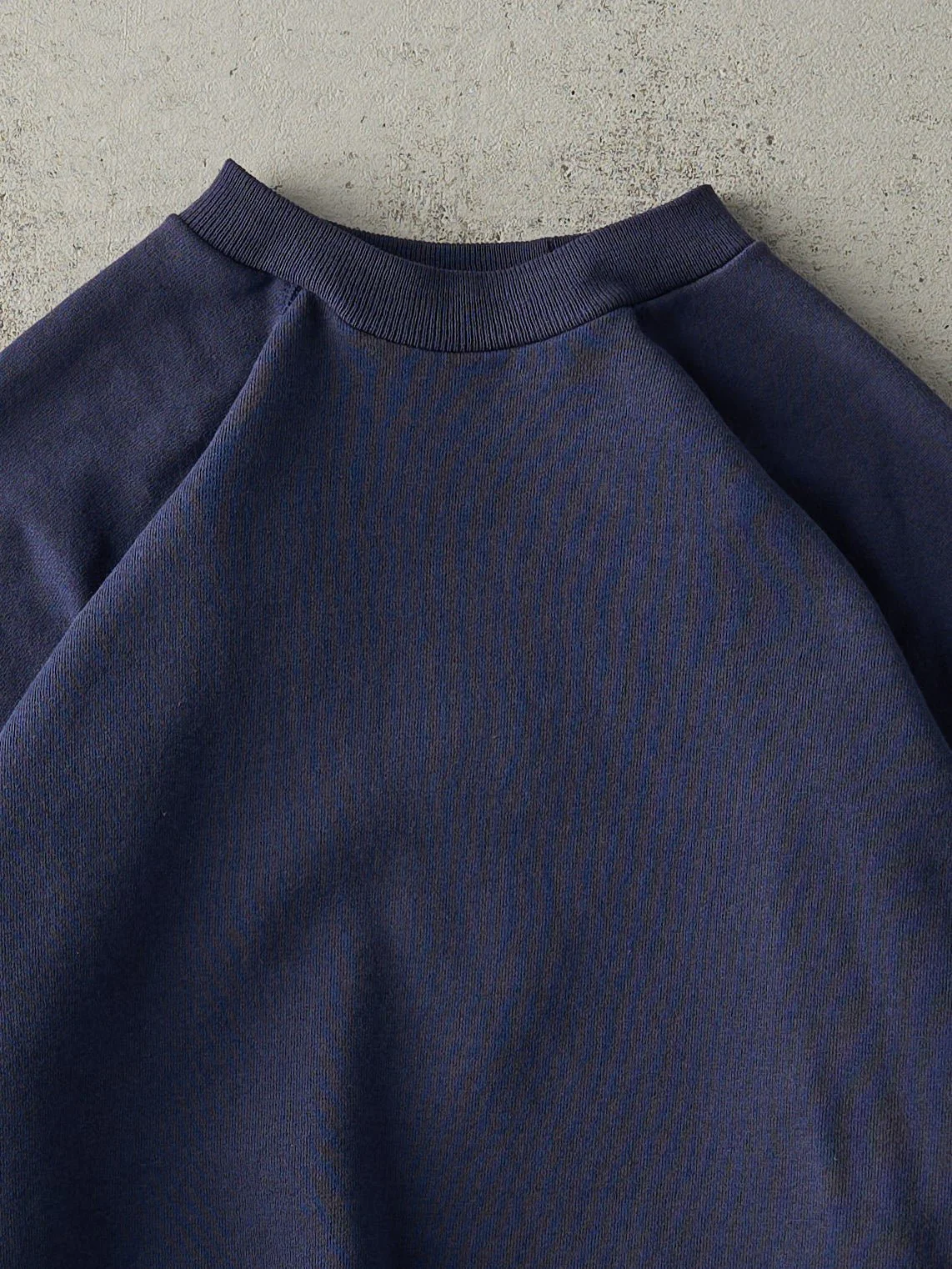 Vintage 80s Navy Blue Blank Crewneck (M/L) - Image 2