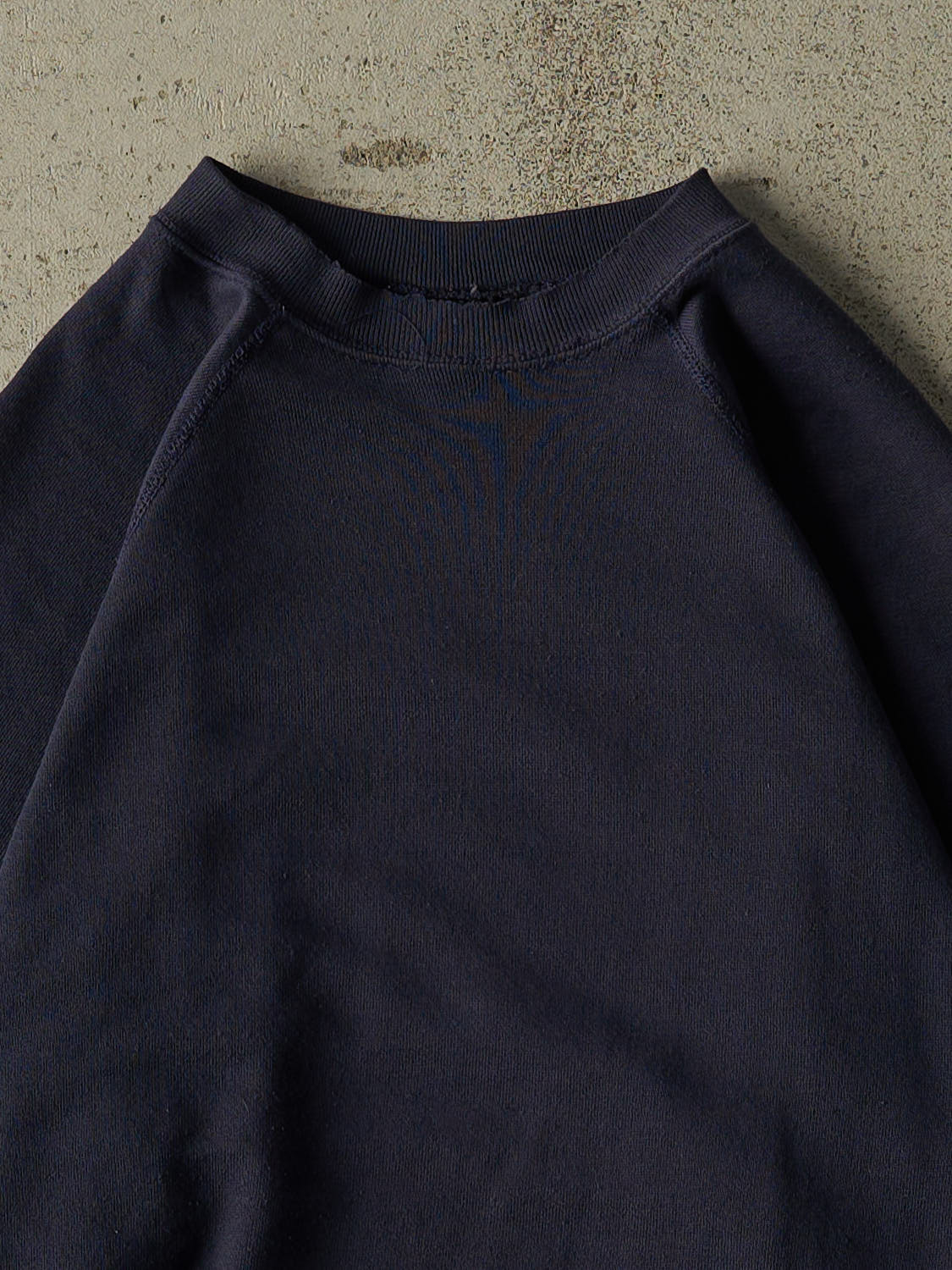 Vintage 80s Navy Blue Blank Crewneck (S) - Image 2