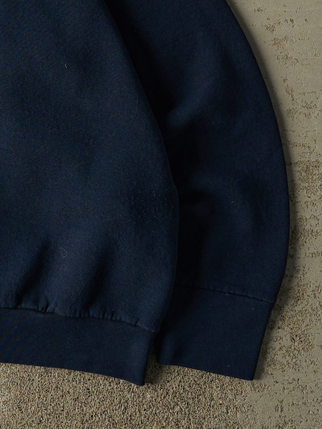 Vintage 80s Navy Blue Blank Crewneck (M/L) - Image 4