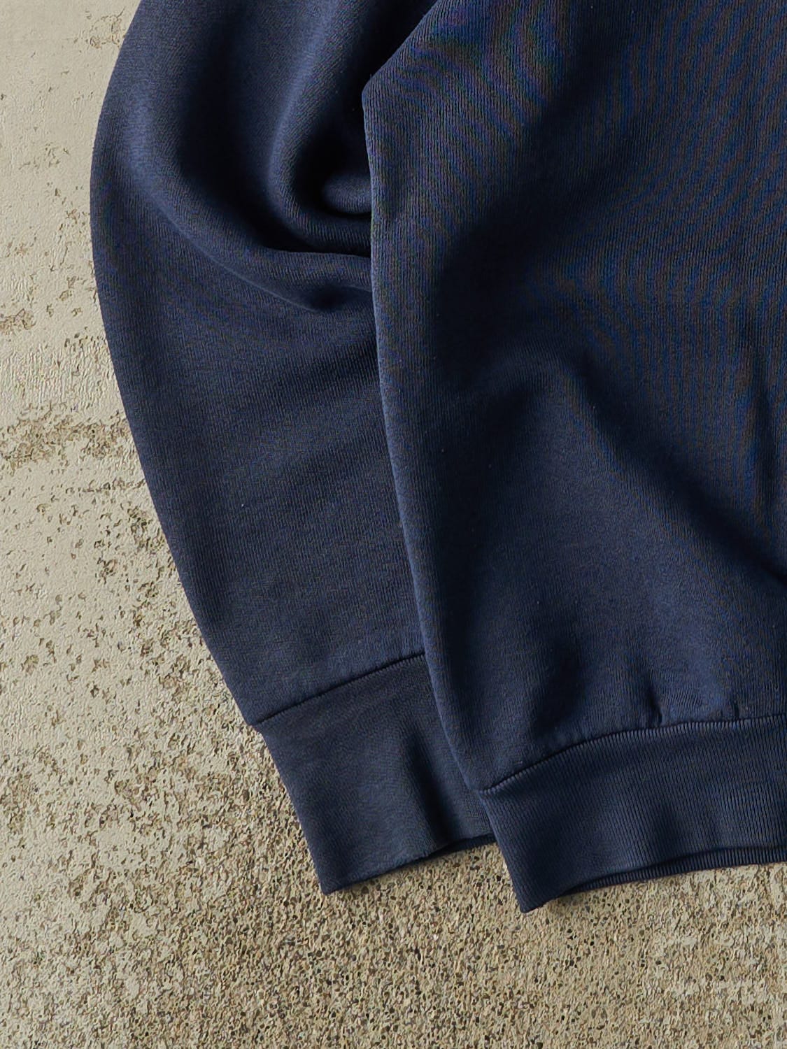 Vintage 80s Navy Blue Blank Crewneck (S/M) - Image 3