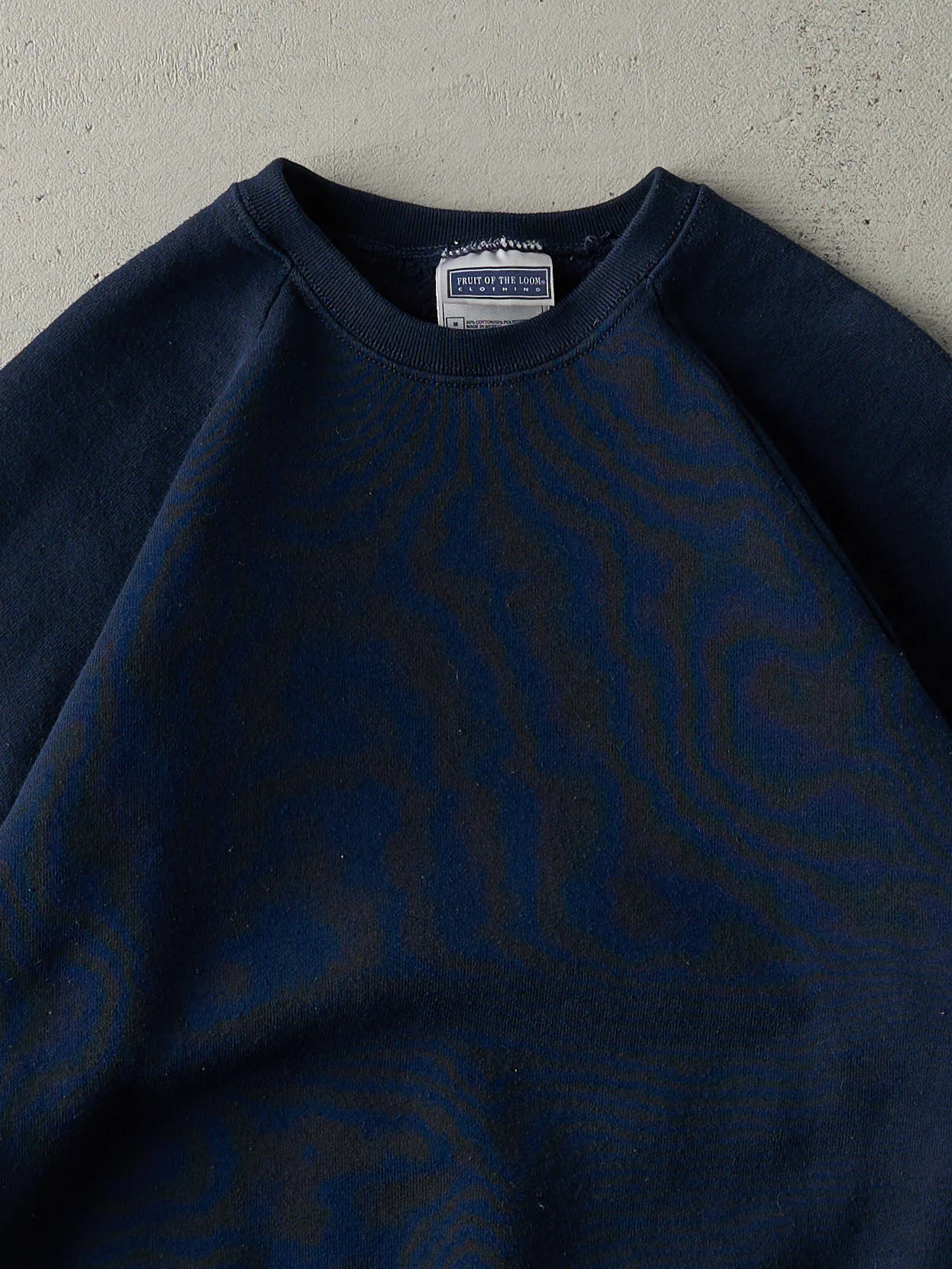 Vintage 80s Navy Blue Blank Crewneck (S) - Image 2