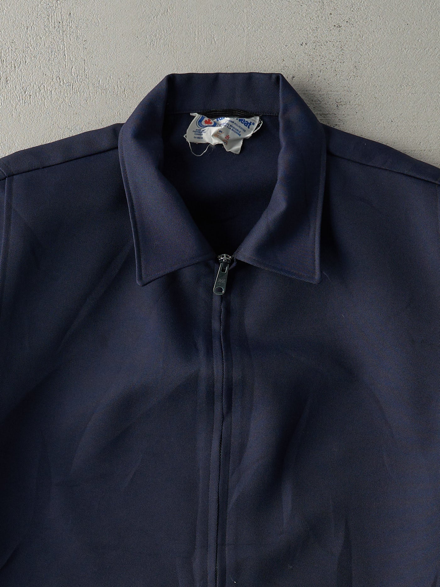 Vintage 80s Navy Blue Blank Work Jacket (M/L) - Image 2
