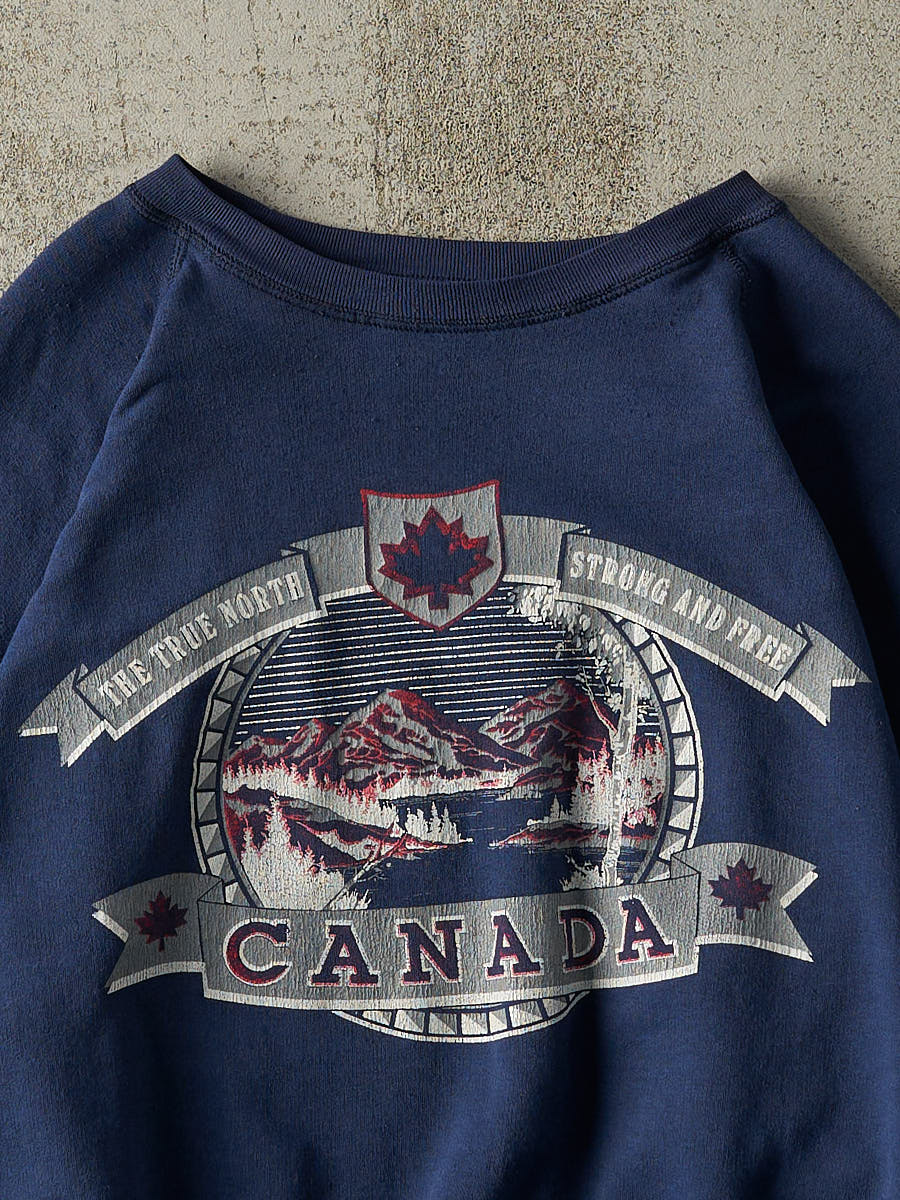Vintage 80s Navy Blue Canada Crewneck (S/M) - Image 2