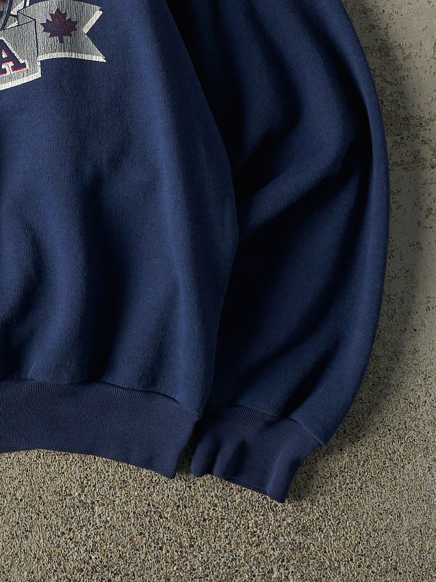 Vintage 80s Navy Blue Canada Crewneck (S/M) - Image 3