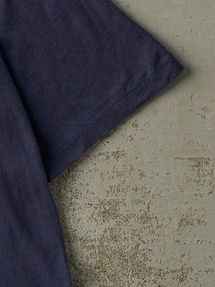 Vintage 80s Navy Blue Narberth Plumbing Single Stitch Tee (L) - Image 3