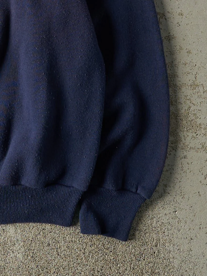 Vintage 80s Navy Blue Notre Dame Fighting Irish Crewneck (S/M) - Image 3