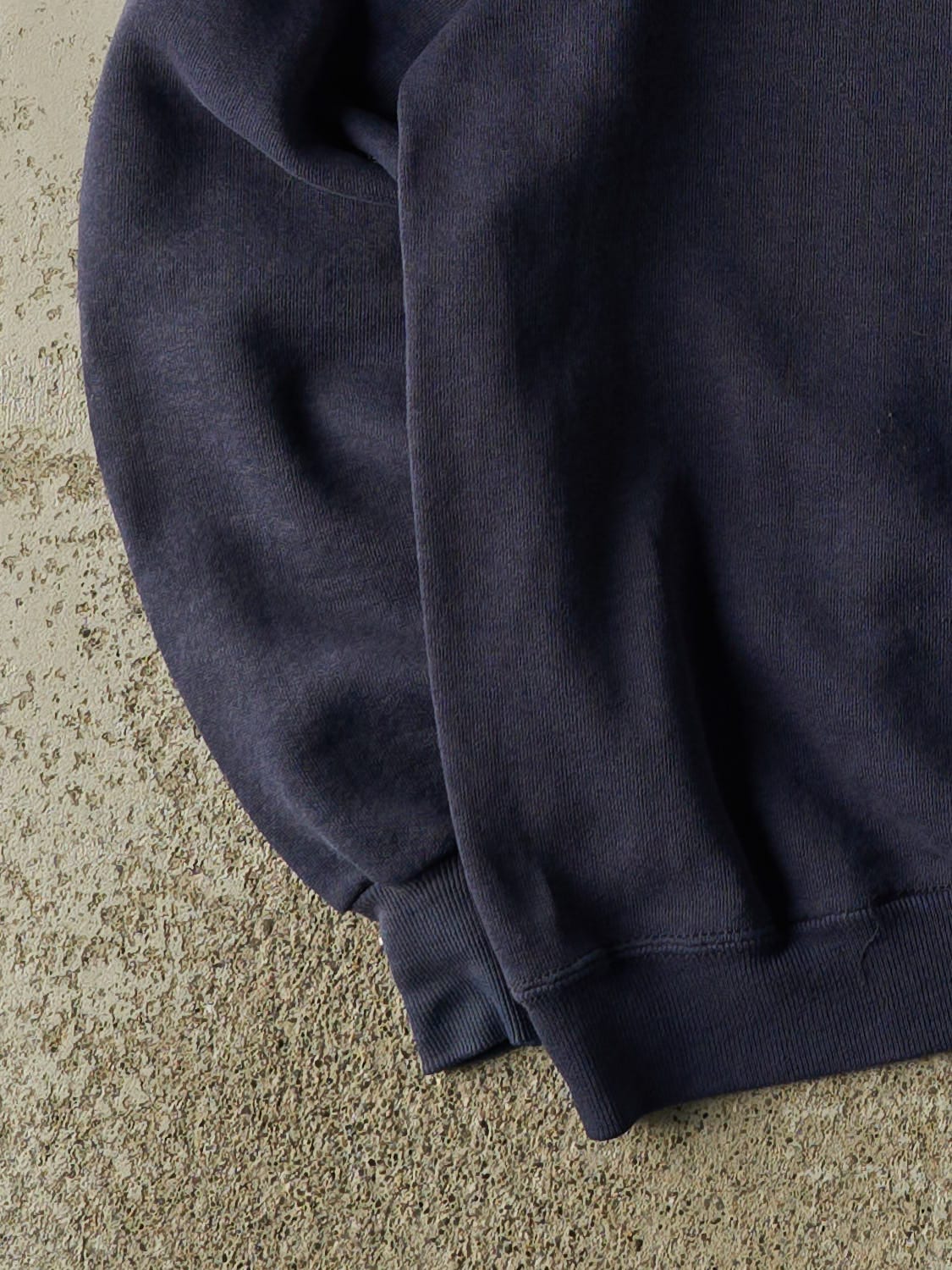 Vintage 80s Sun Faded Navy Blue San Francisco Crewneck (M) - Image 3