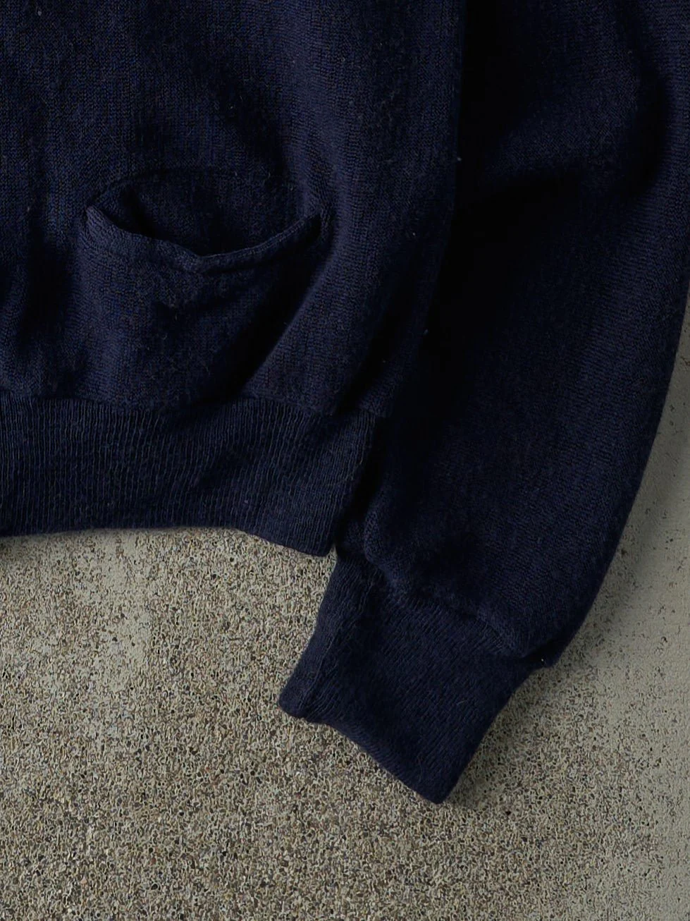 Vintage 80s Navy Blue Sears Knit Cardigan (L) - Image 3