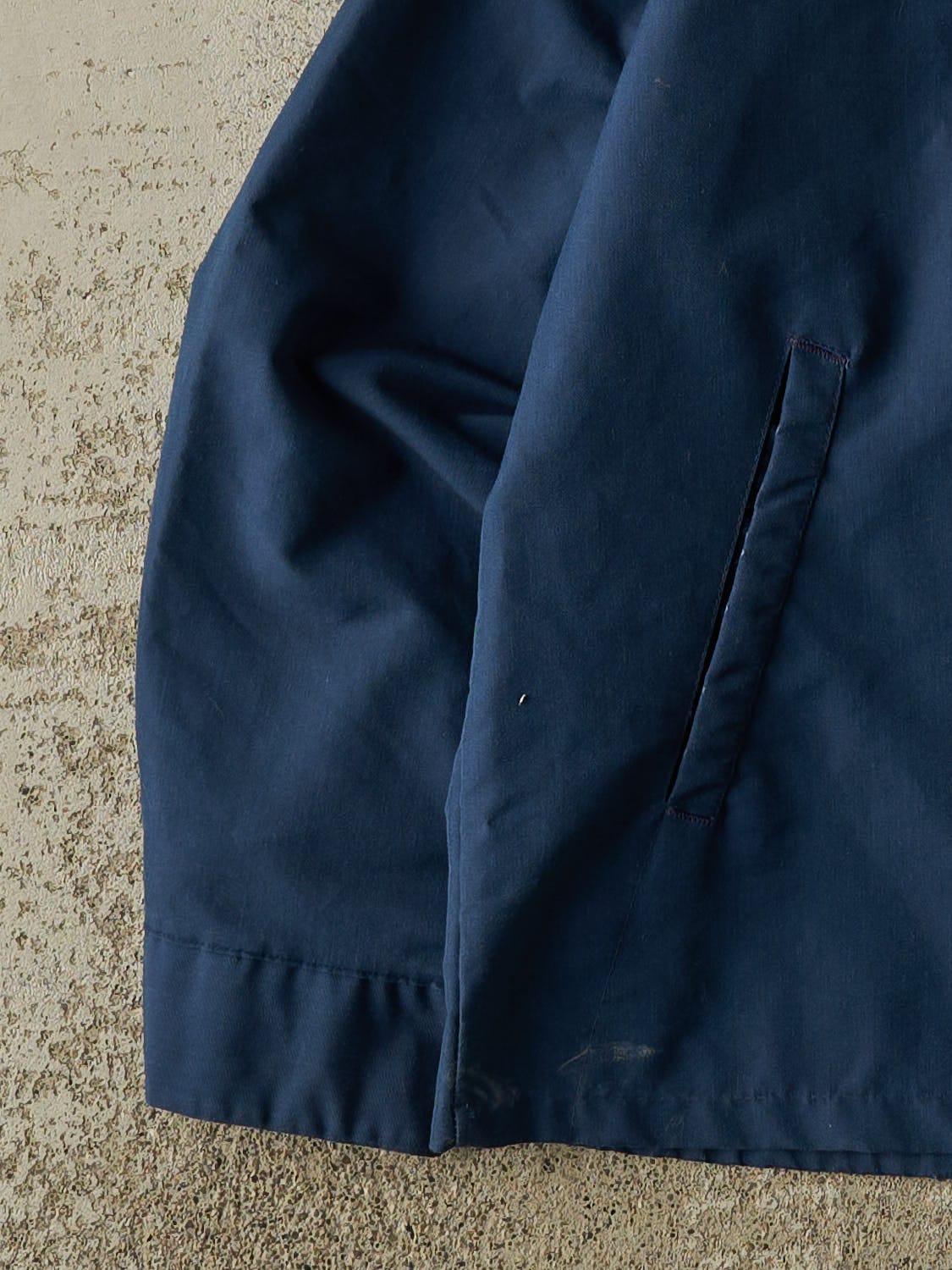 Vintage 80s Navy Blue US Coast Guard Embroidered Harrington Jacket (XS/S) - Image 4