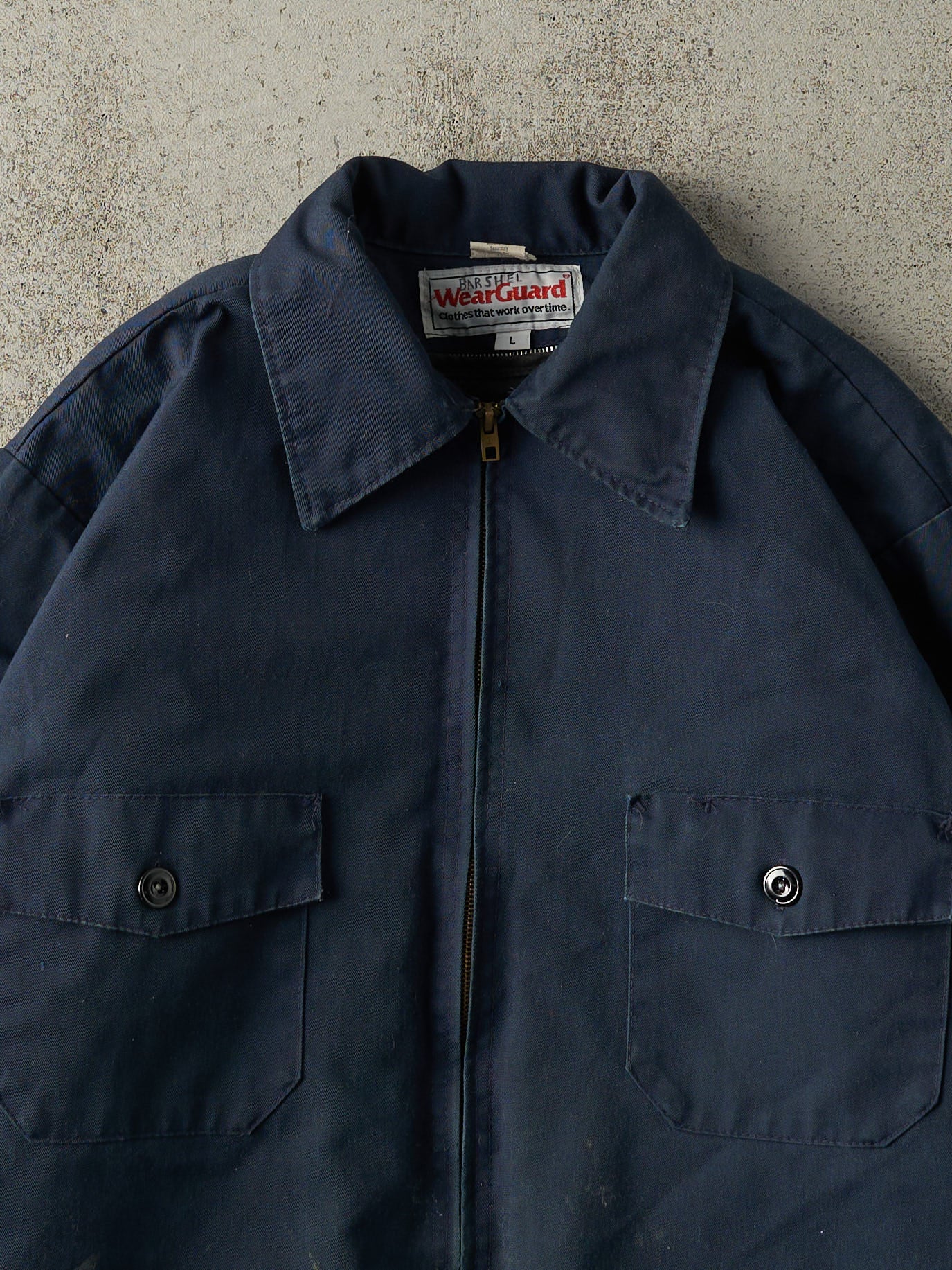 Vintage 80s Navy Blue Work Jacket (L) - Image 4