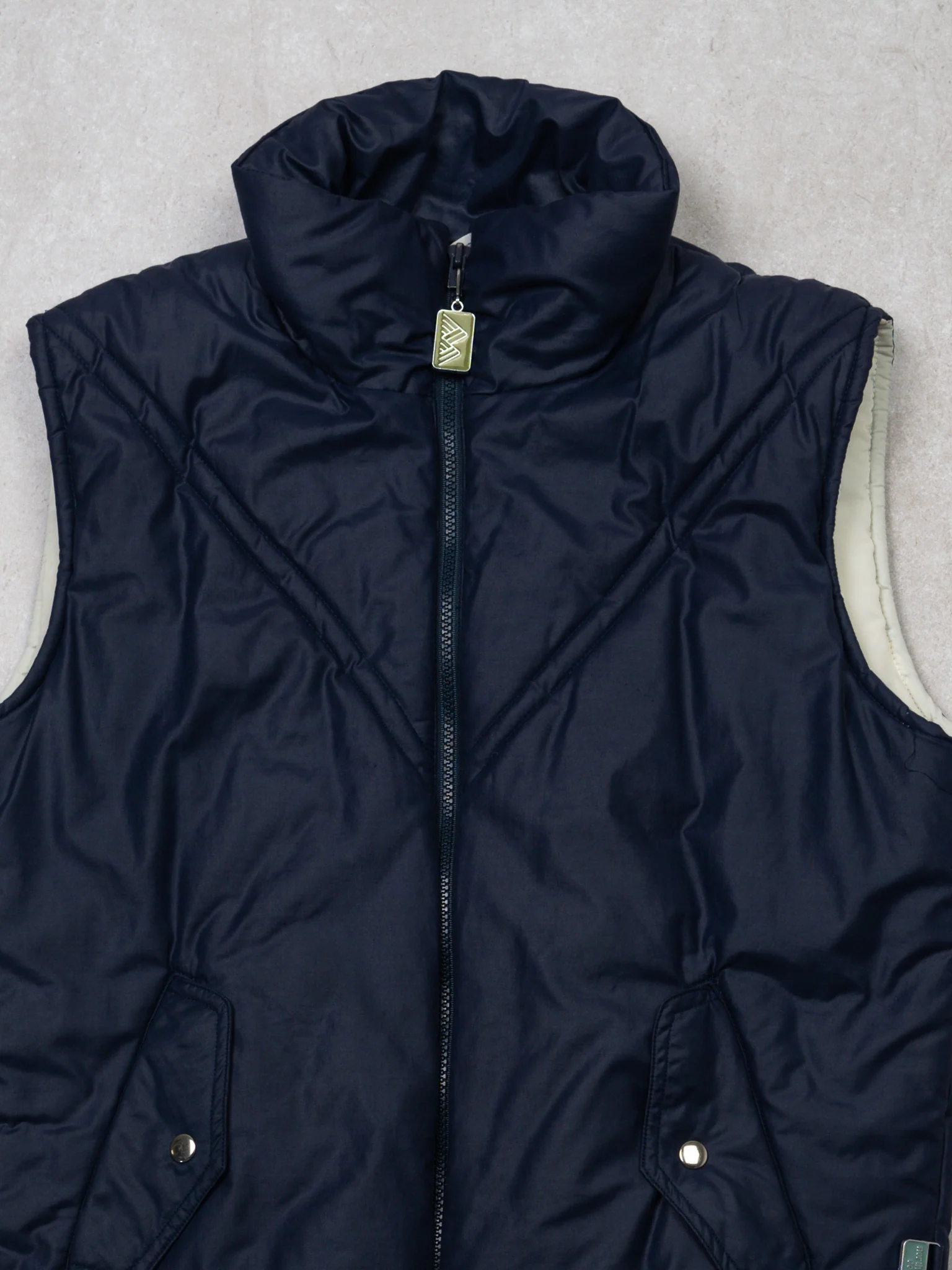 Vintage 80s Navy North Country Puffer Vest (S/M) - Image 2