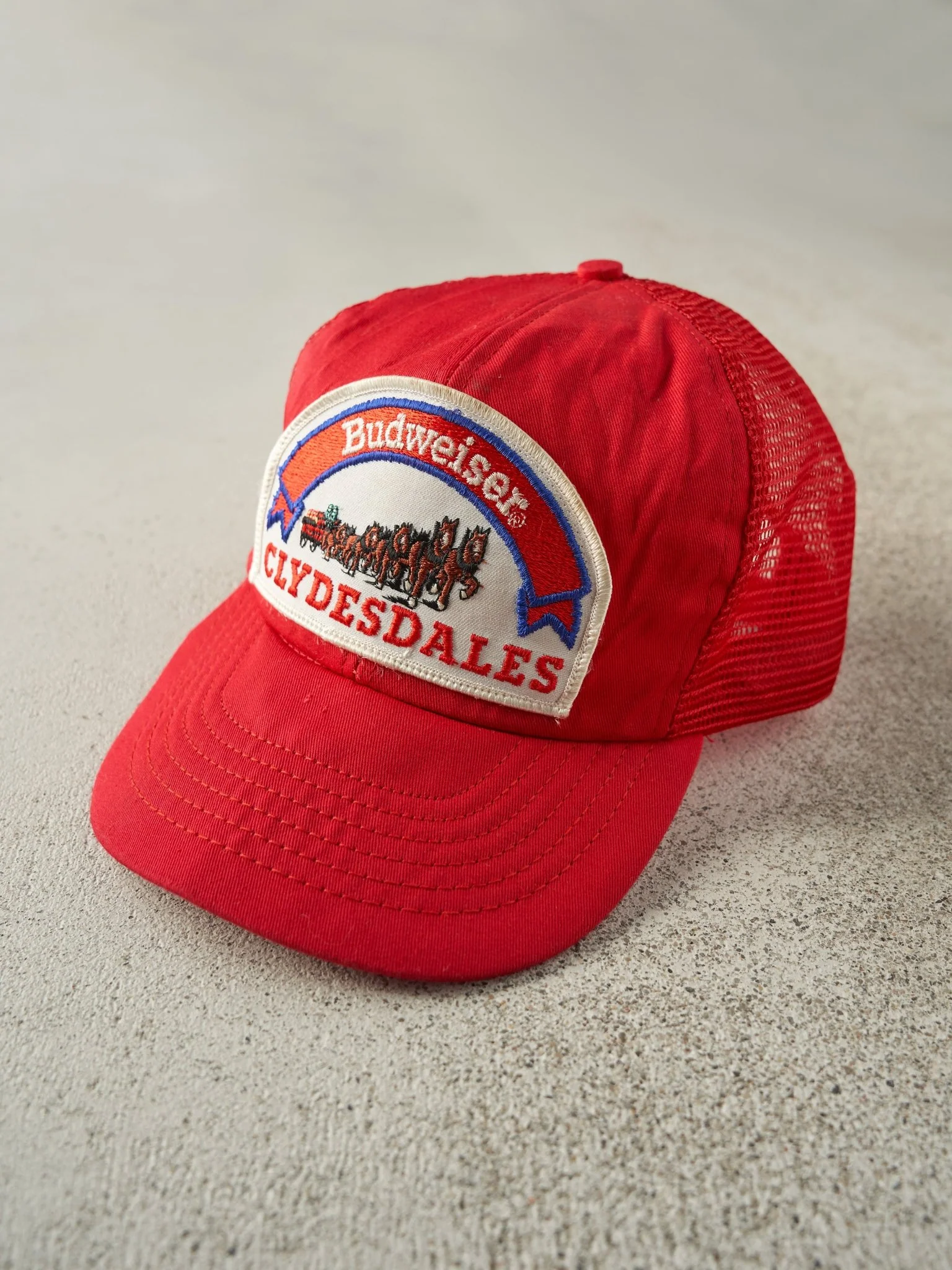 Vintage 80s Red Budweiser Trucker Hat - Image 2