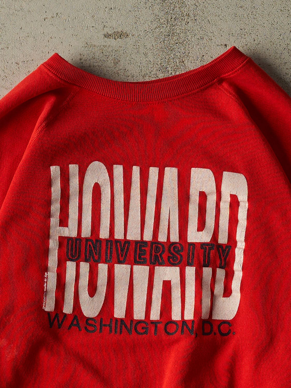 Vintage 80s Red Howard University Crewneck (M/L) - Image 2