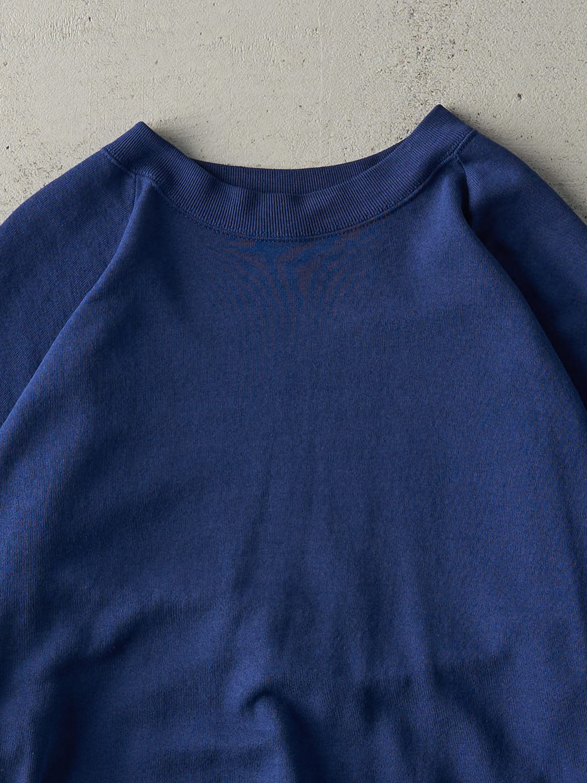 Vintage 80s Royal Blue Blank Crewneck (L) - Image 2