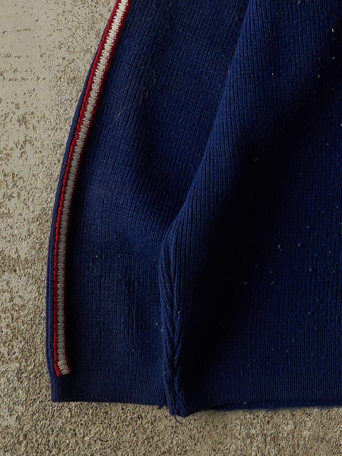 Vintage 80s Royal Blue Striped Knit (XS) - Image 3
