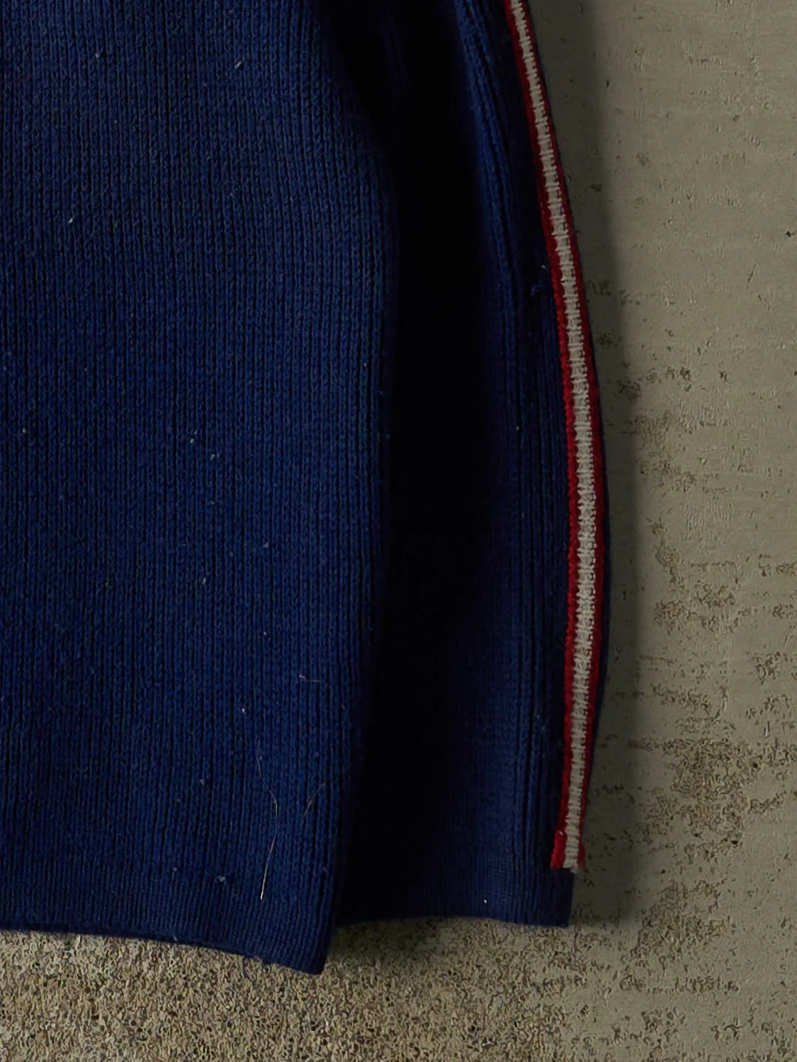 Vintage 80s Royal Blue Striped Knit (XS) - Image 4