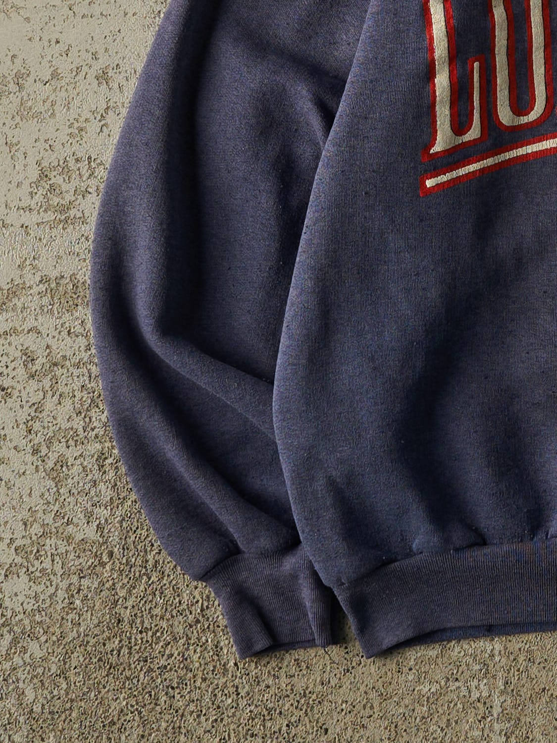 Vintage 80s RARE Sun Faded Navy Long Last Harley Crewneck (XS) - Image 3