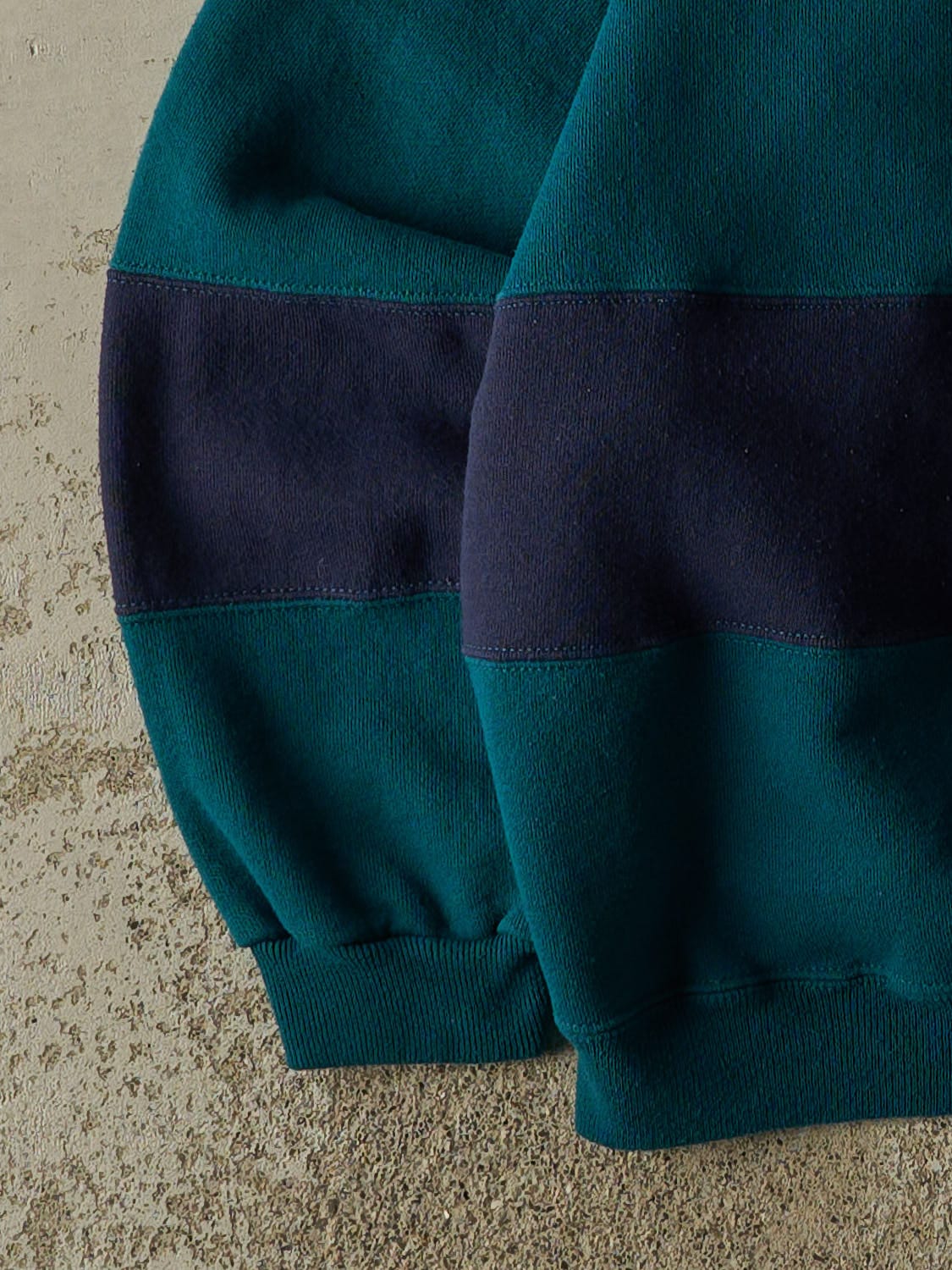 Vintage 80s Teal Boston Striped Crewneck (L/XL) - Image 3