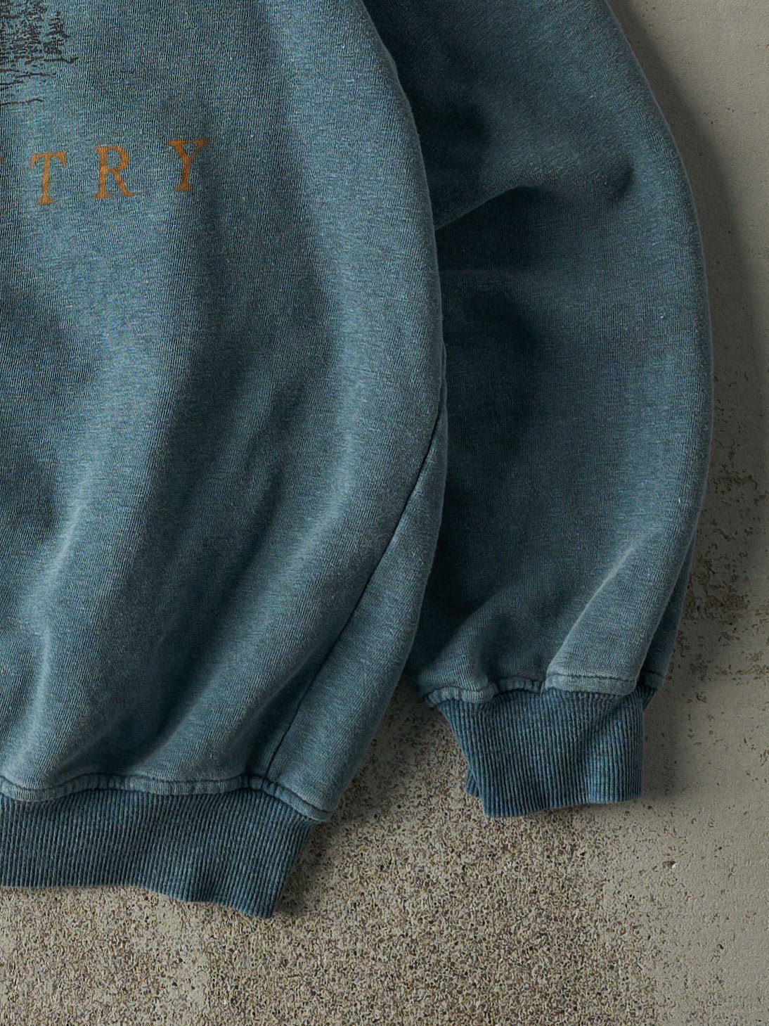 Vintage 80s Washed Green North Country Crewneck (L) - Image 3