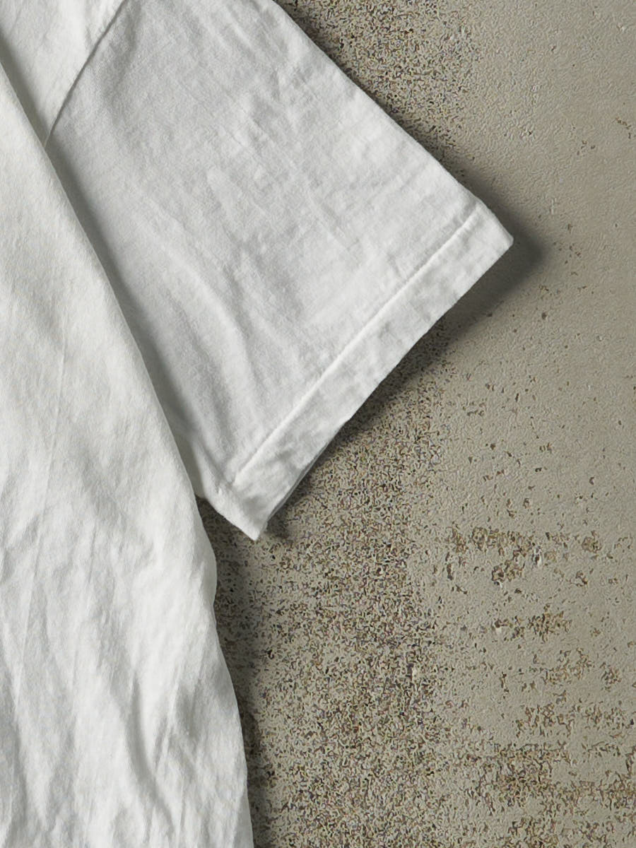 Vintage 80s White Blank Tee (S/M) - Image 3