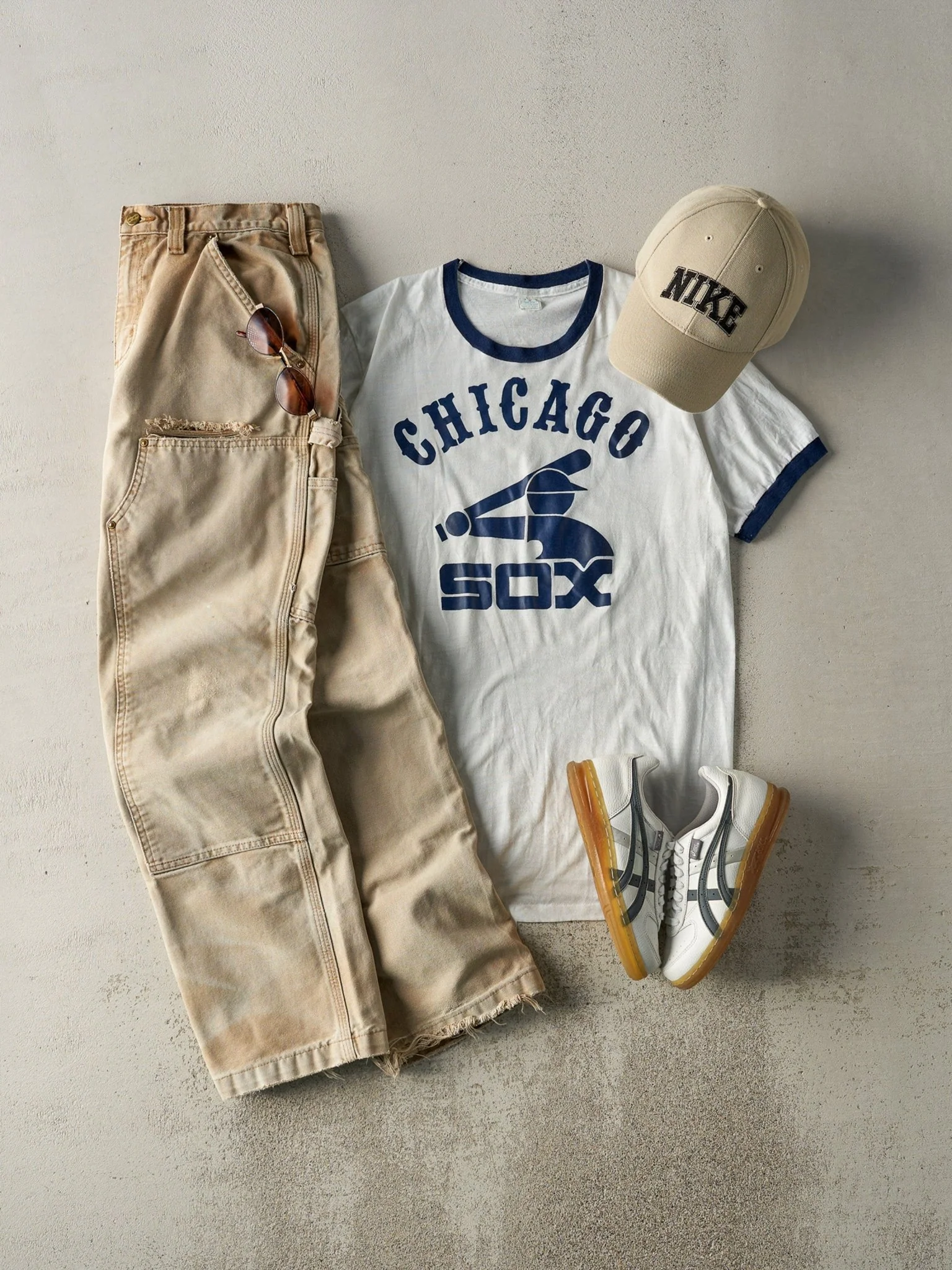 Vintage 80s White Chicago White Sox Ringer Tee (S/M) - Image 2