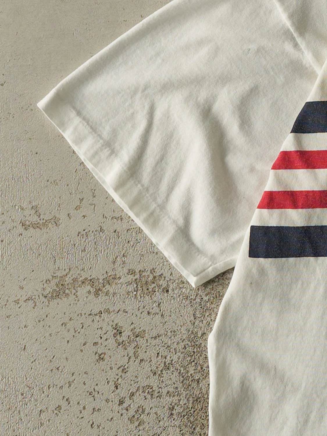 Vintage 80s White Fila Tennis Single Stitch Tee (M) - Image 3